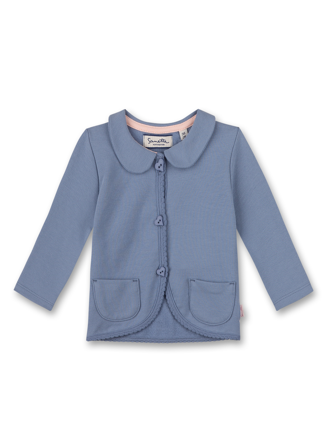 Mädchen-Sweatjacke Blau Little Spikes