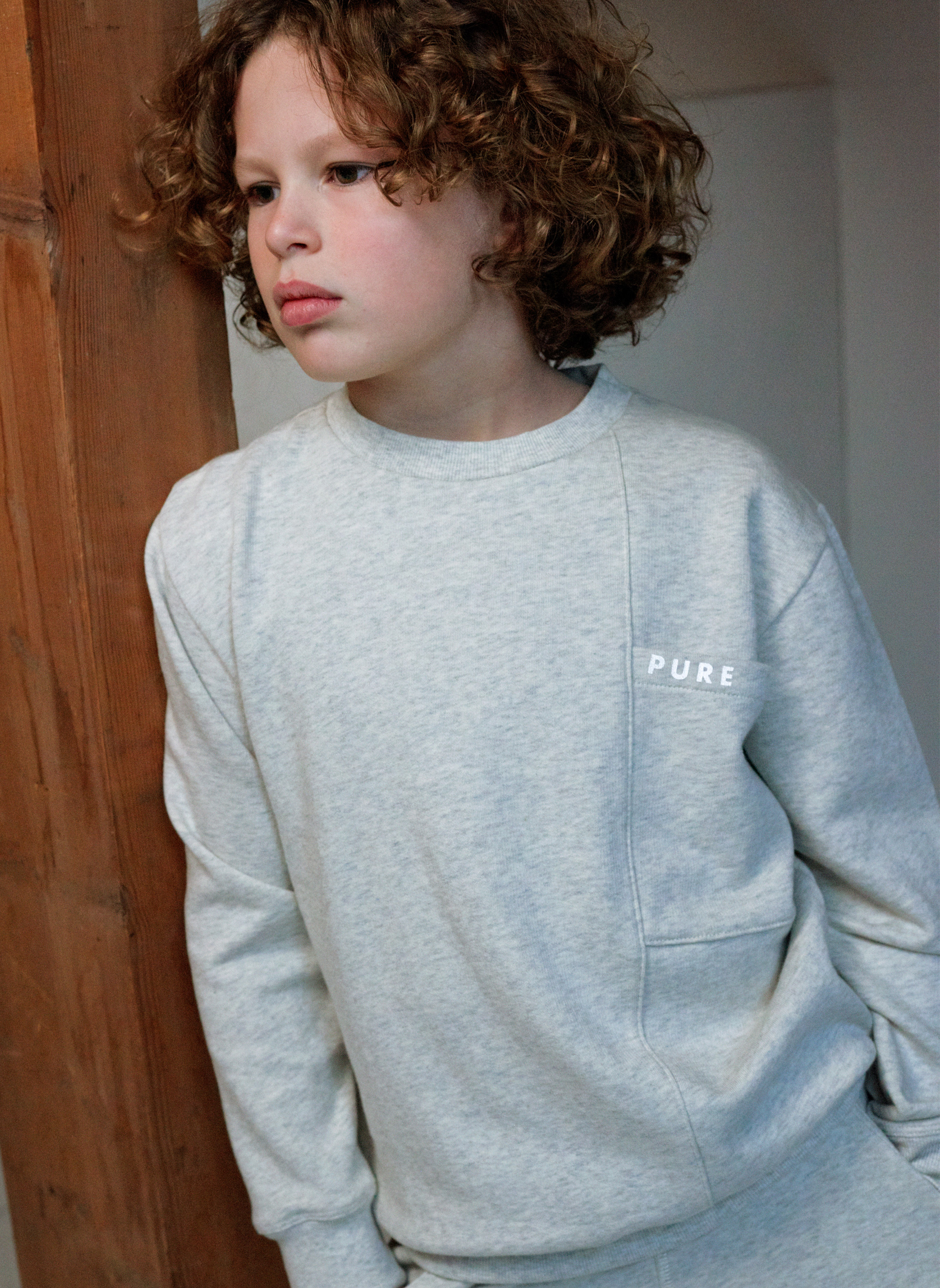 Jungen-Sweatshirt Beigemelange