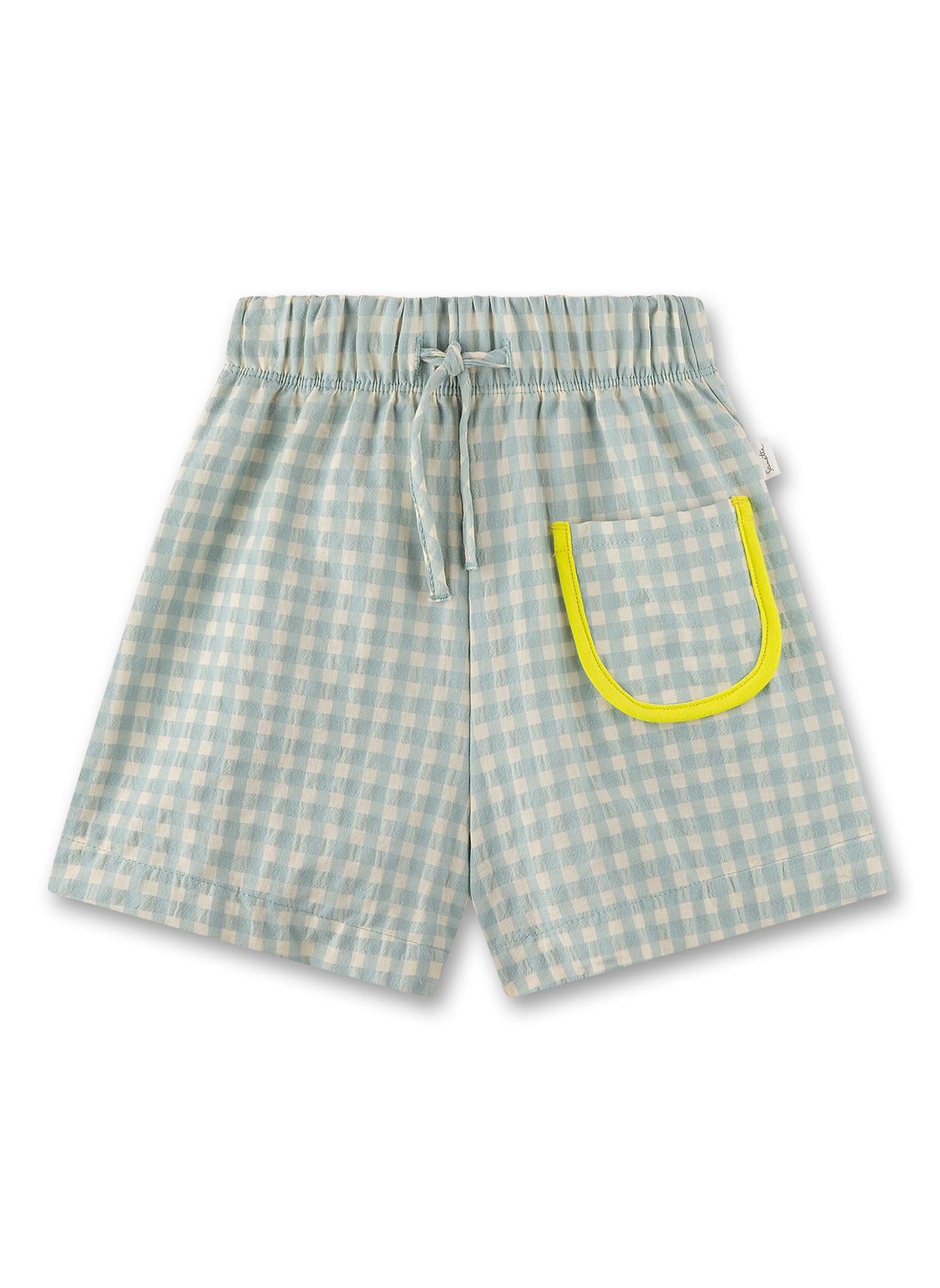 Mädchen-Shorts hellblau kariert