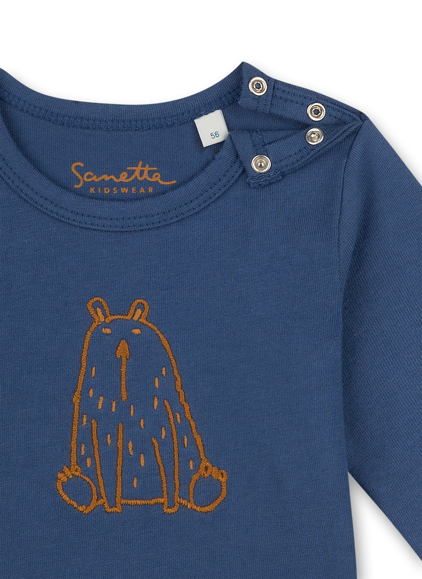 Jungen-Shirt langarm Blau Happy Bear