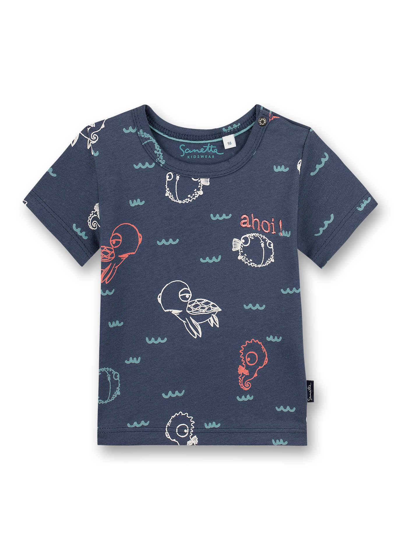 Jungen T-Shirt Dunkelblau Ocean Friends