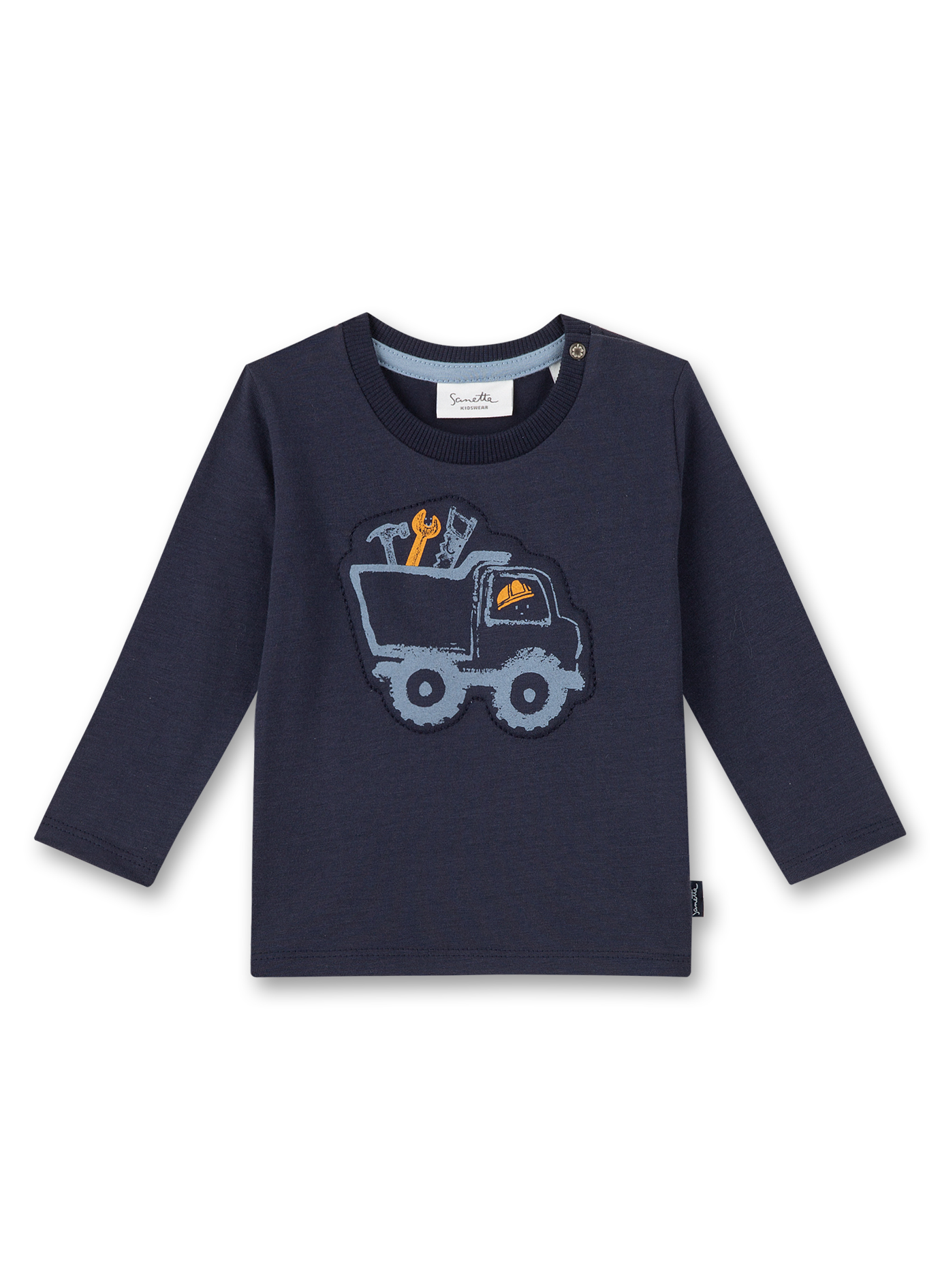 Jungen-Shirt langarm Dunkelblau