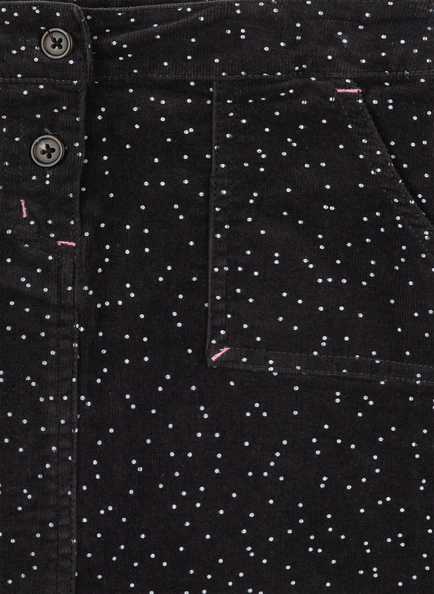 Mädchen-Cordrock Dunkelgrau Dots With all my Heart