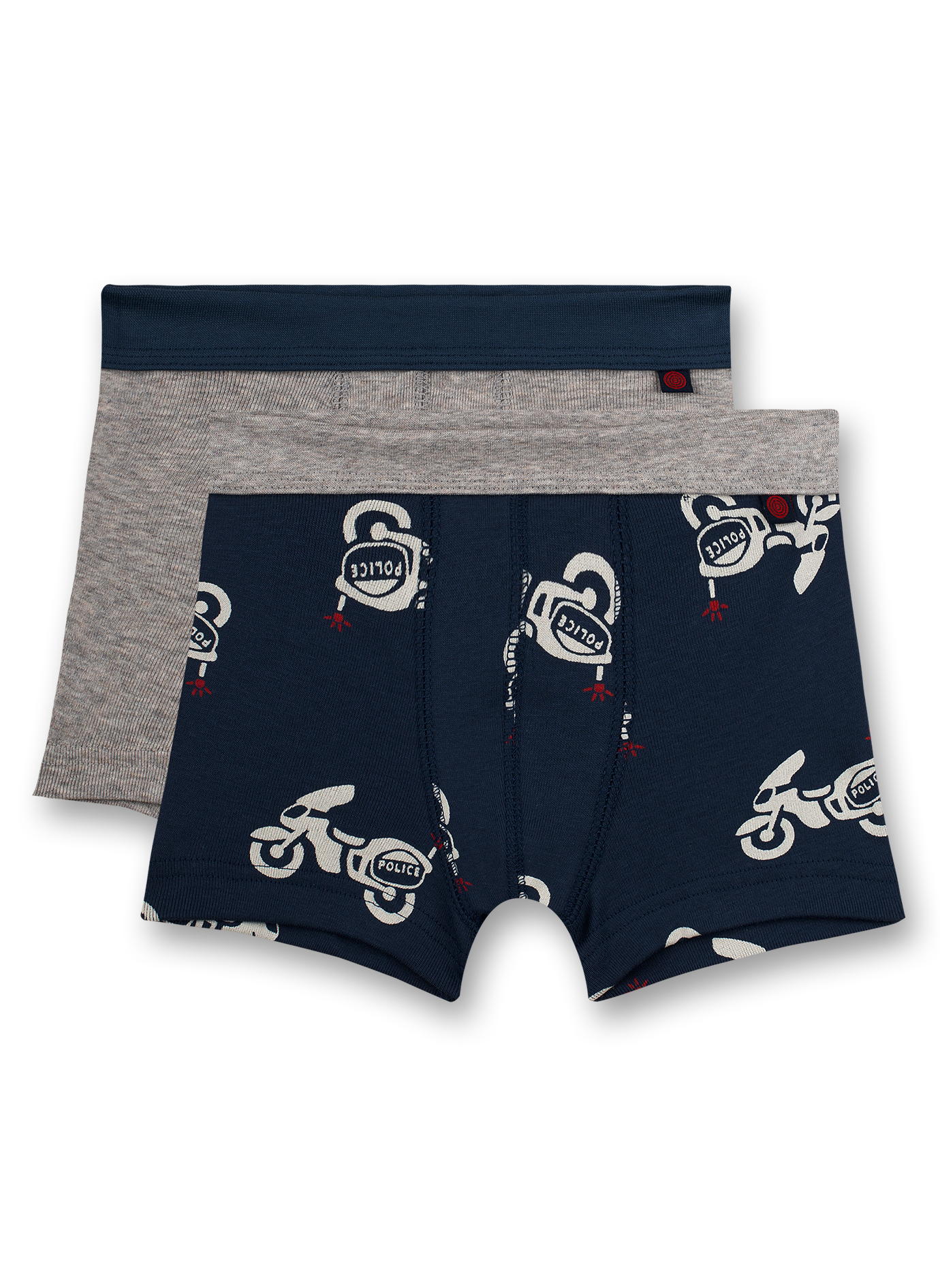 Jungen-Hipshorts (Doppelpack) Blau und Graumelange Police