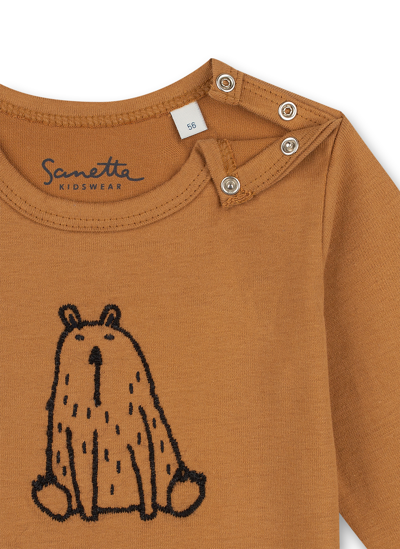 Jungen-Shirt langarm Braun Happy Bear
