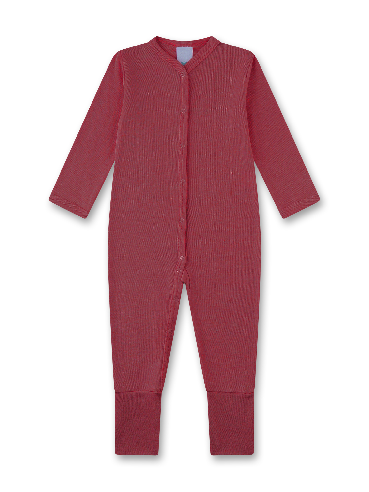 Kinderstrampler, Knopfleiste, Langarm, Ribble, Einfarbig