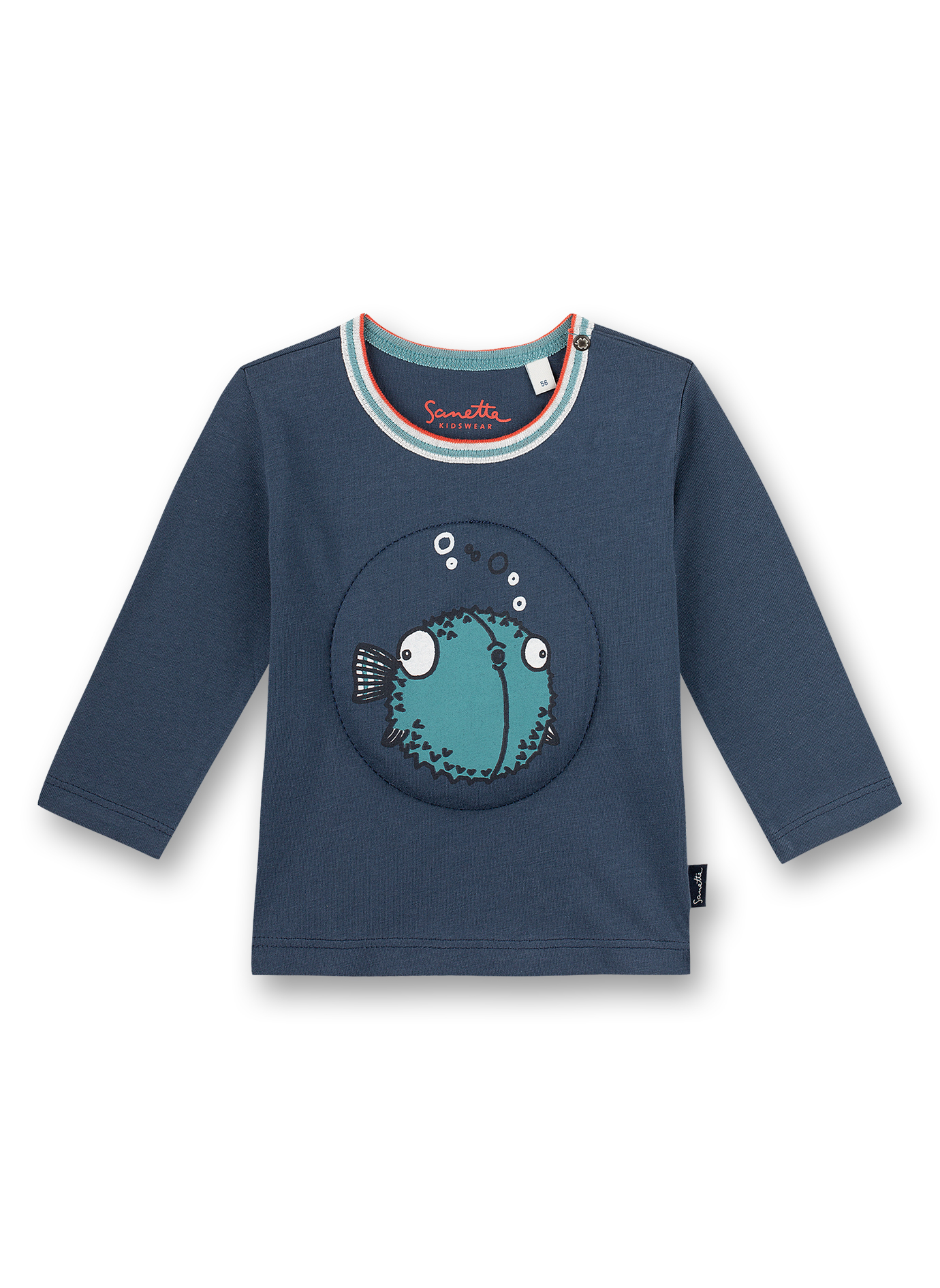 Jungen-Shirt langarm Dunkelblau Ocean Friends