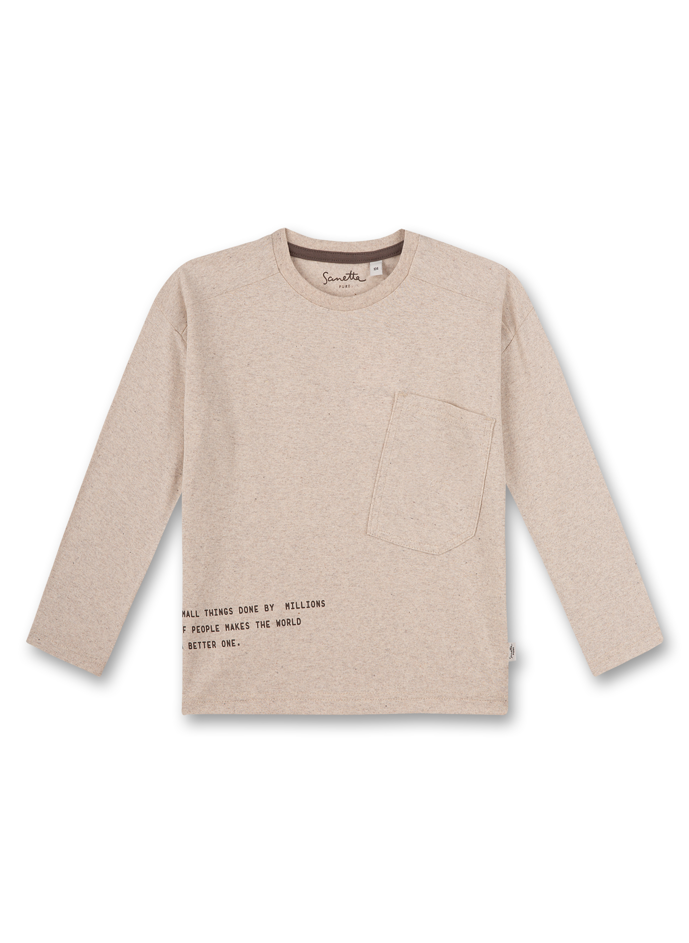 Jungen-Shirt langarm Beige