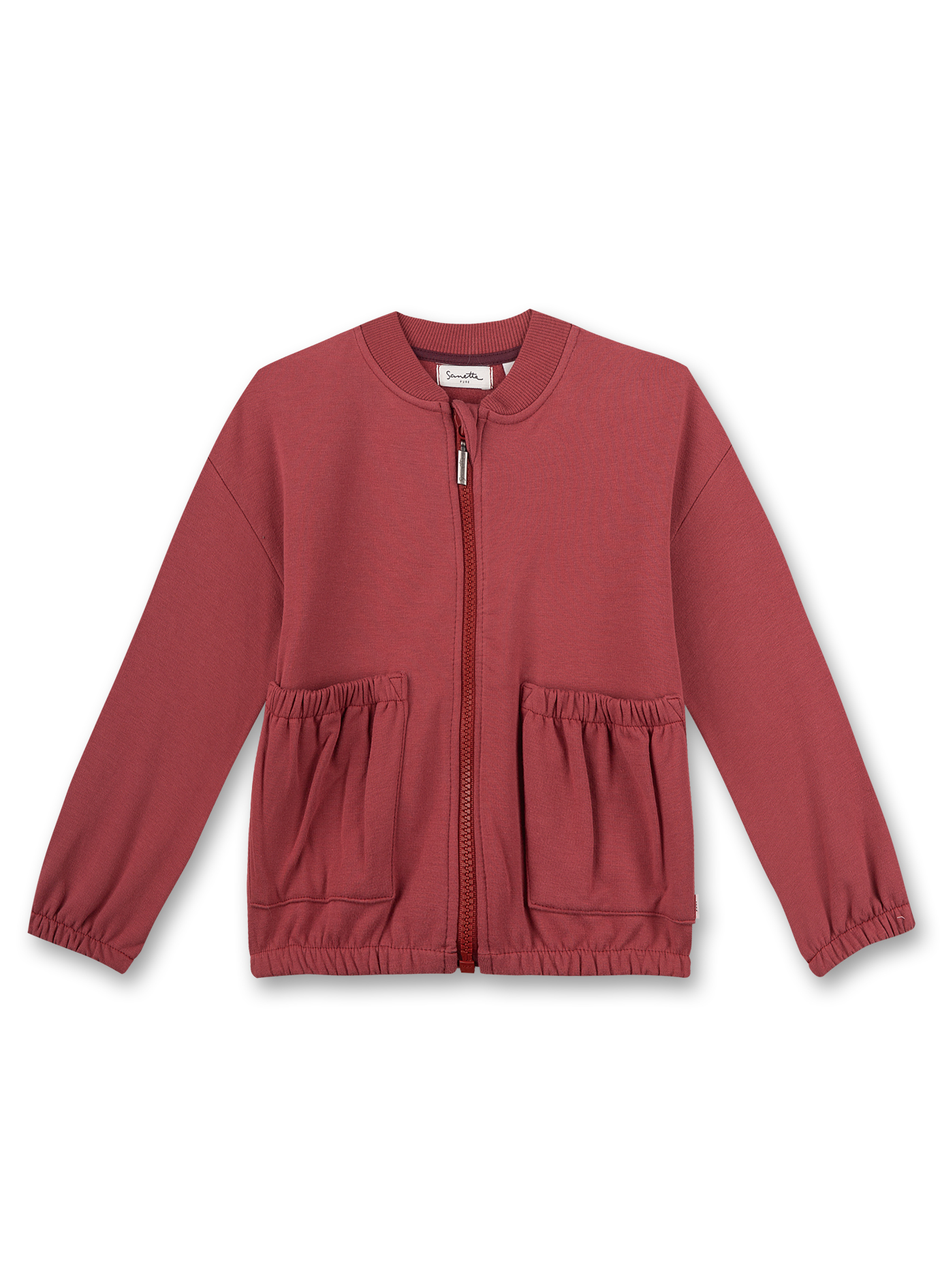 jacke, reissverschluss, taschen, langarm, rose