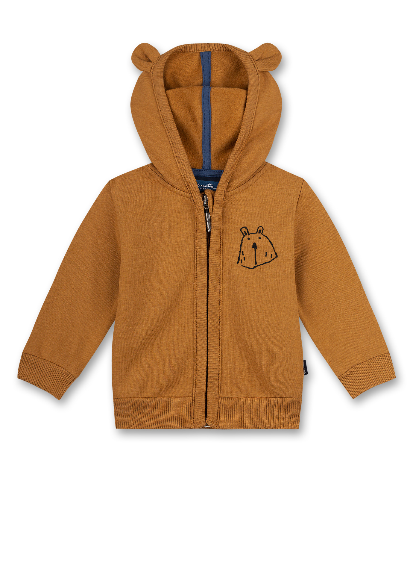 Jungen-Kapuzensweatjacke braun