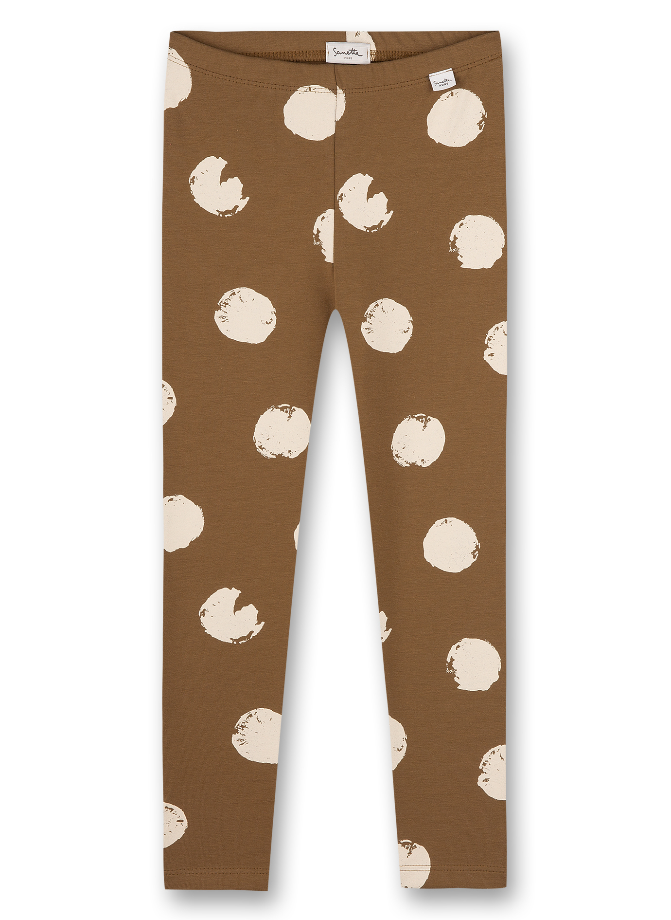 Mädchen-Leggings Braun Dots