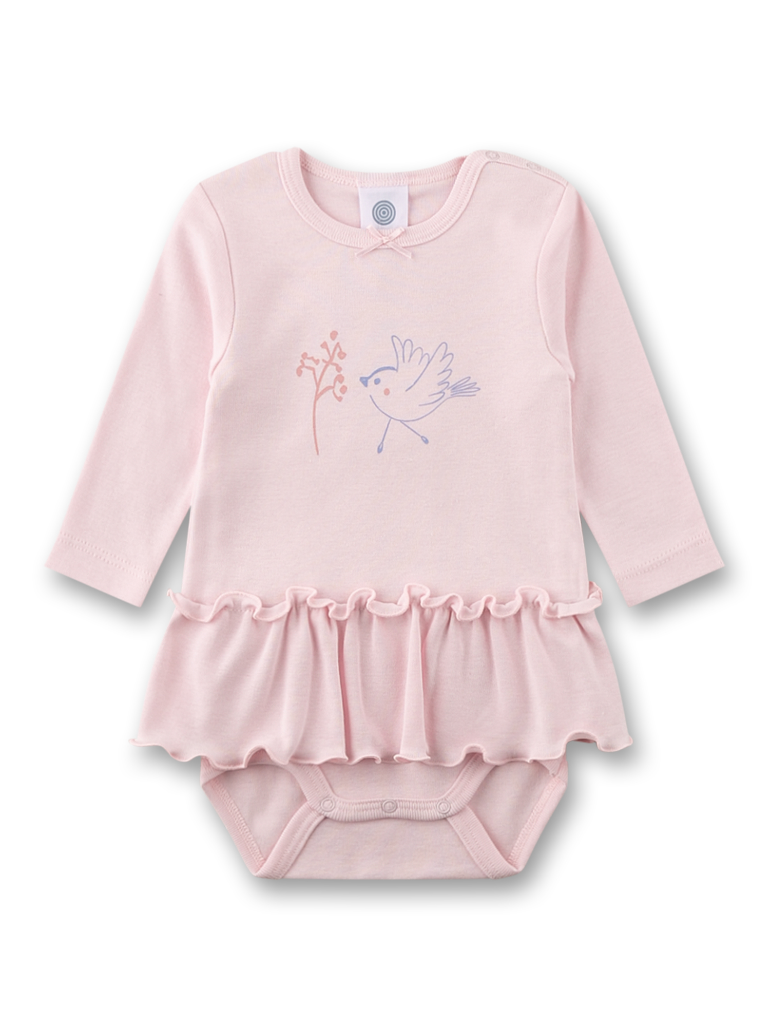 Baby-Body langarm rosa mit Rock 