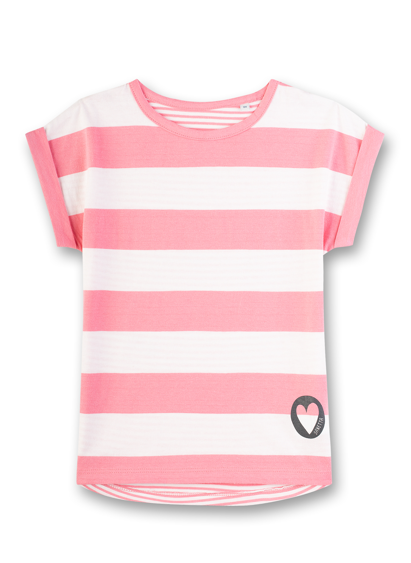 Mädchen T-Shirt Rosa-geringelt Sweet Heart