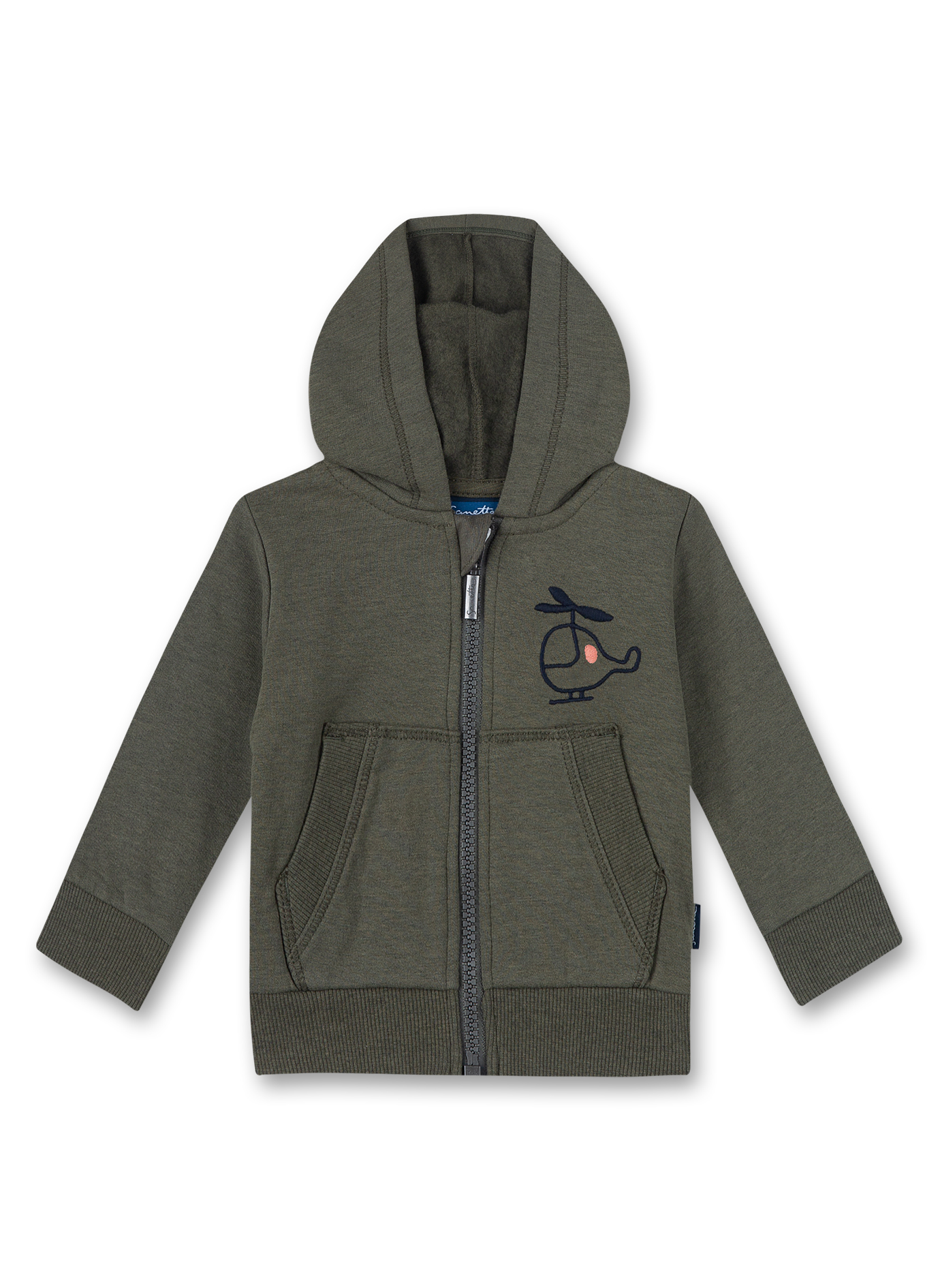 Jungen-Sweatjacke Grün Let's fly