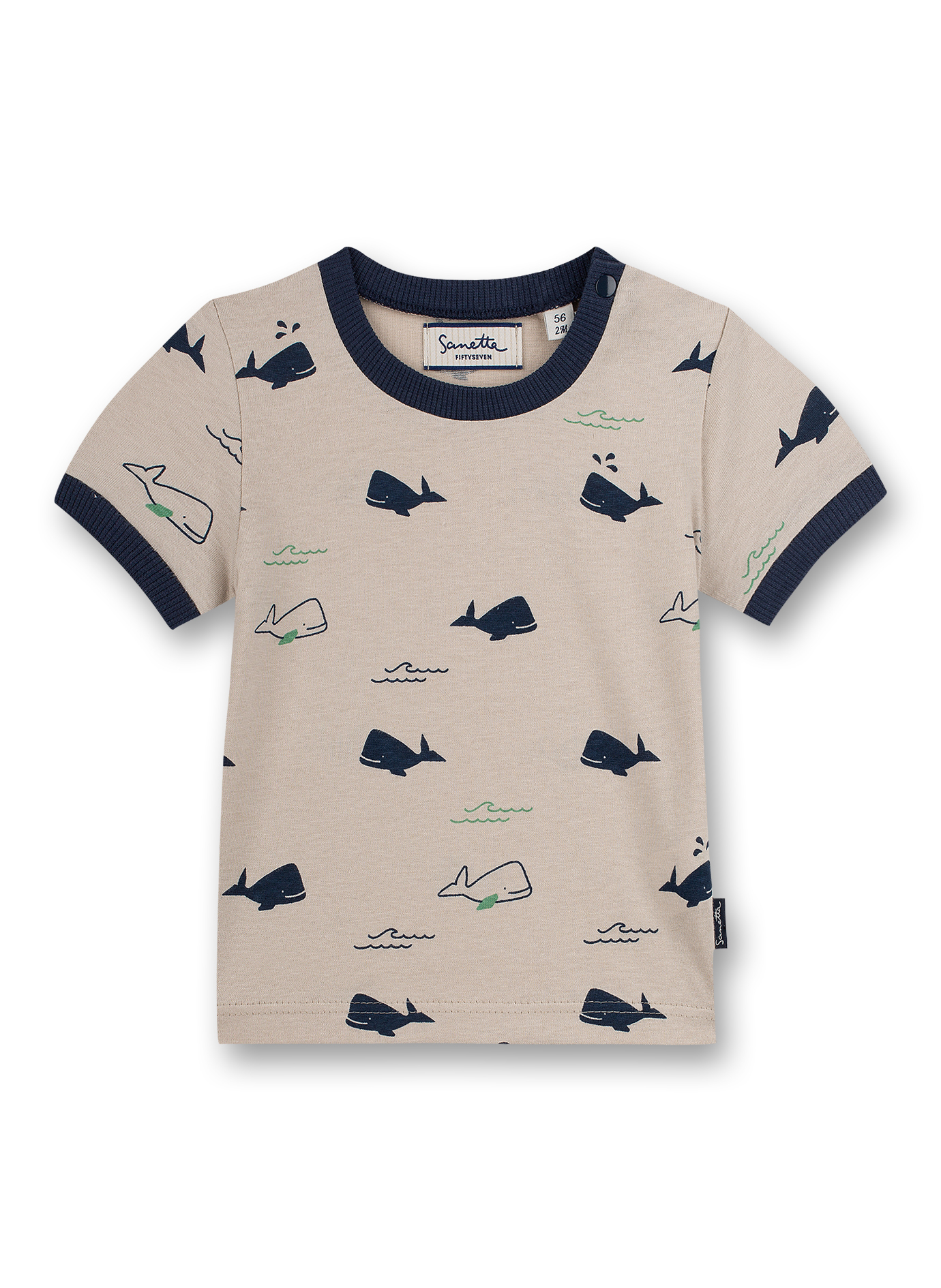 Jungen T-Shirt Beige Little Whale