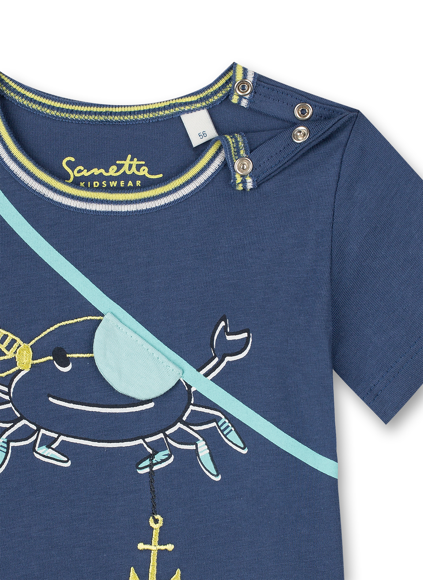 Jungen T-Shirt Dunkelblau Beach Crab