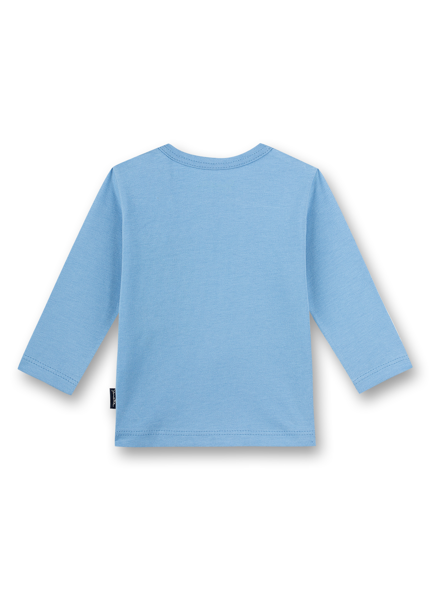 Jungen-Shirt langarm Hellblau Monkey Funky