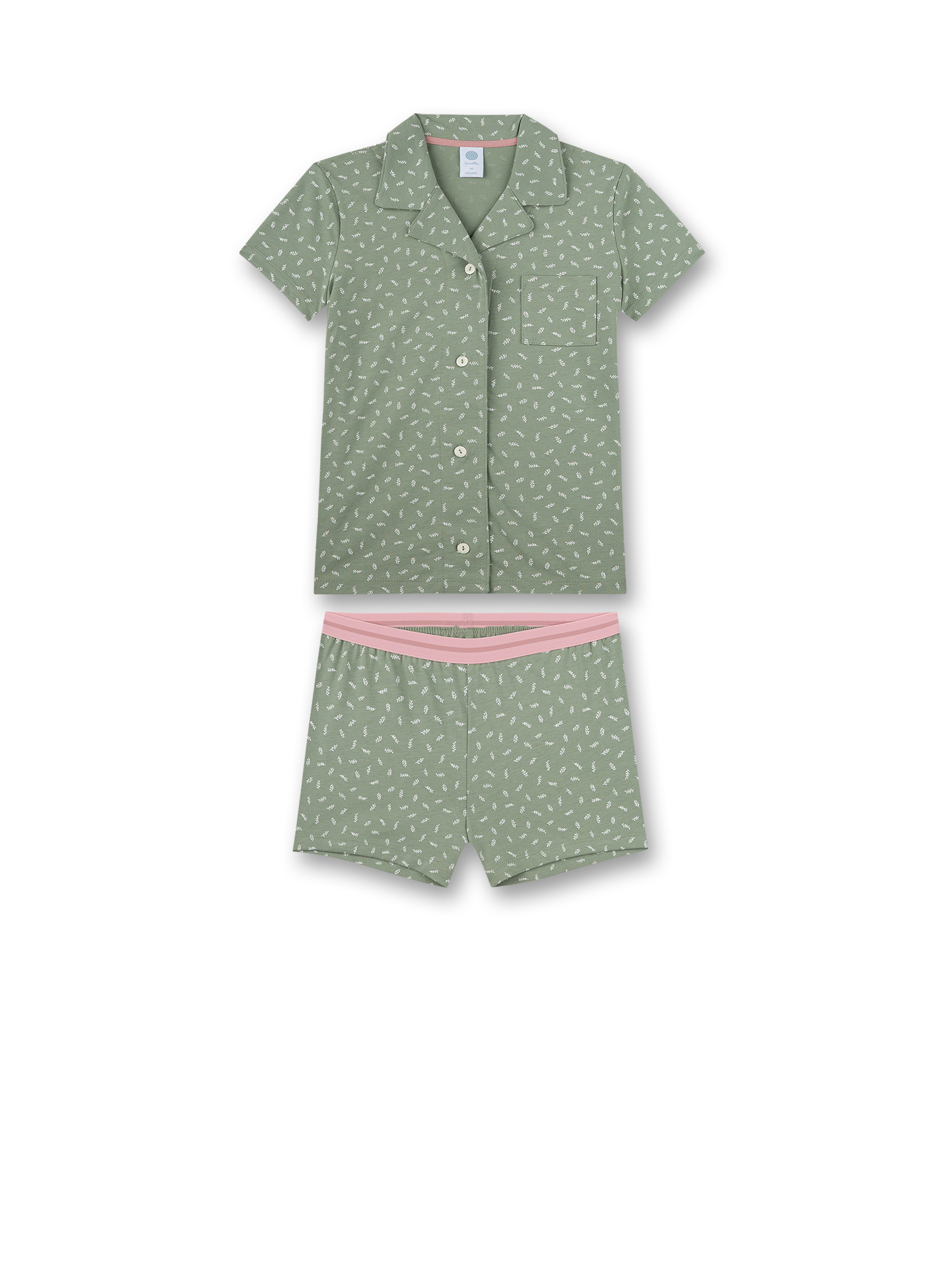 Mädchen-Schlafanzug kurz Grün