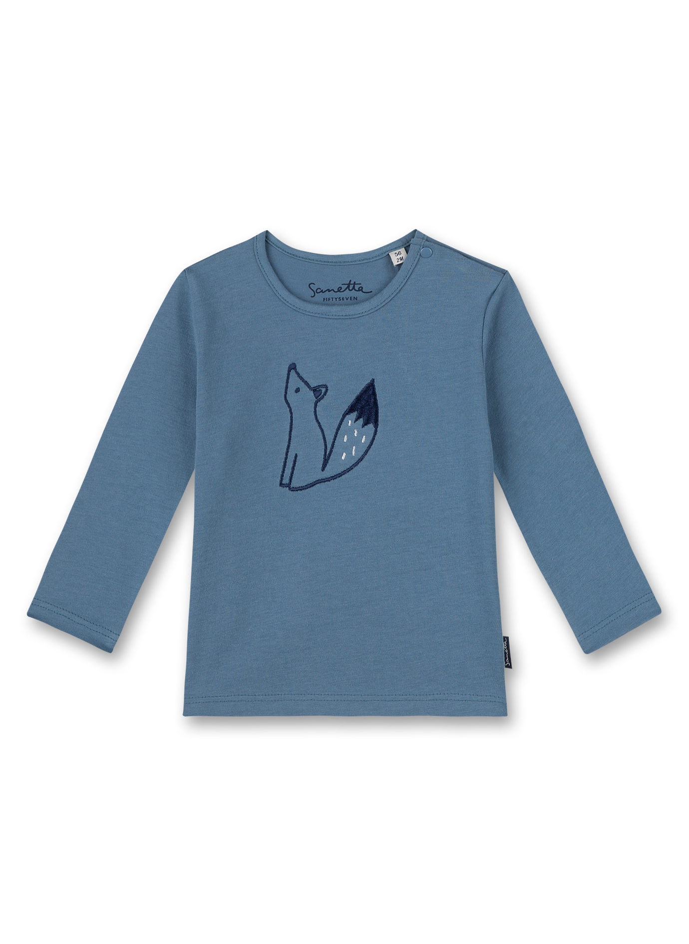 Jungen-Shirt langarm Blau Clever Fox