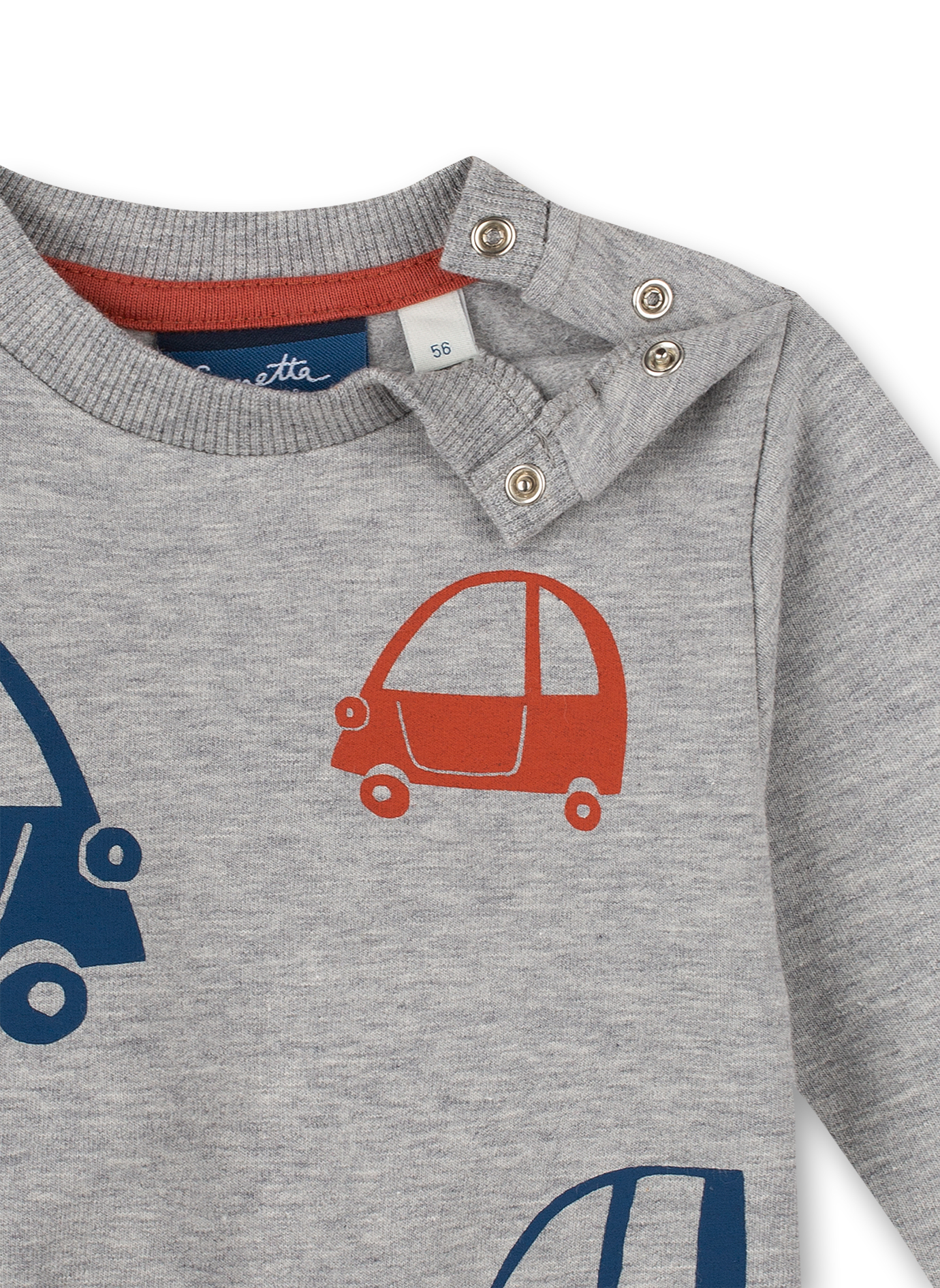 Jungen-Sweatshirt Graumelange Little Car