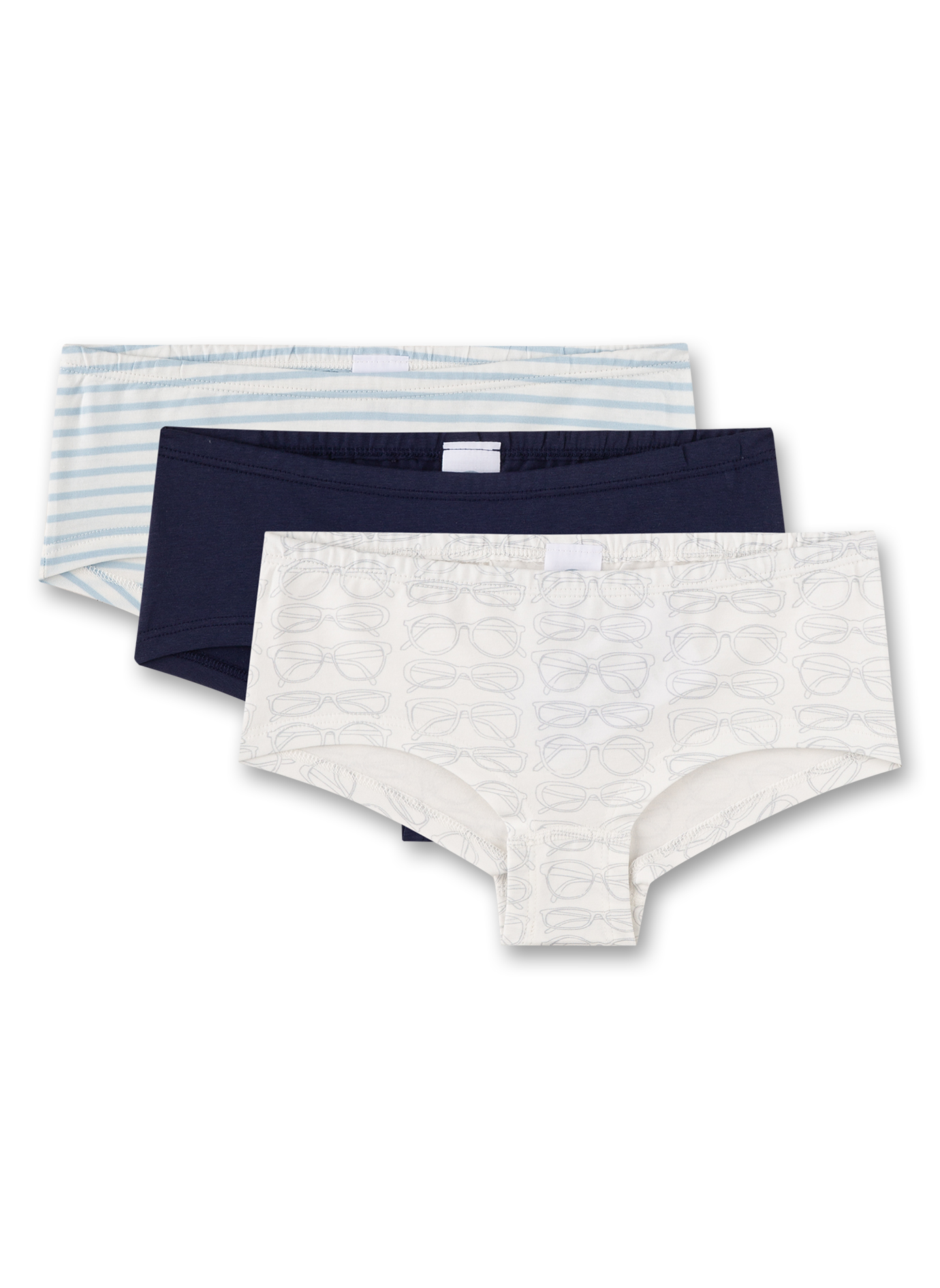 Cutbriefs (Dreierpack) Off-White & Blau