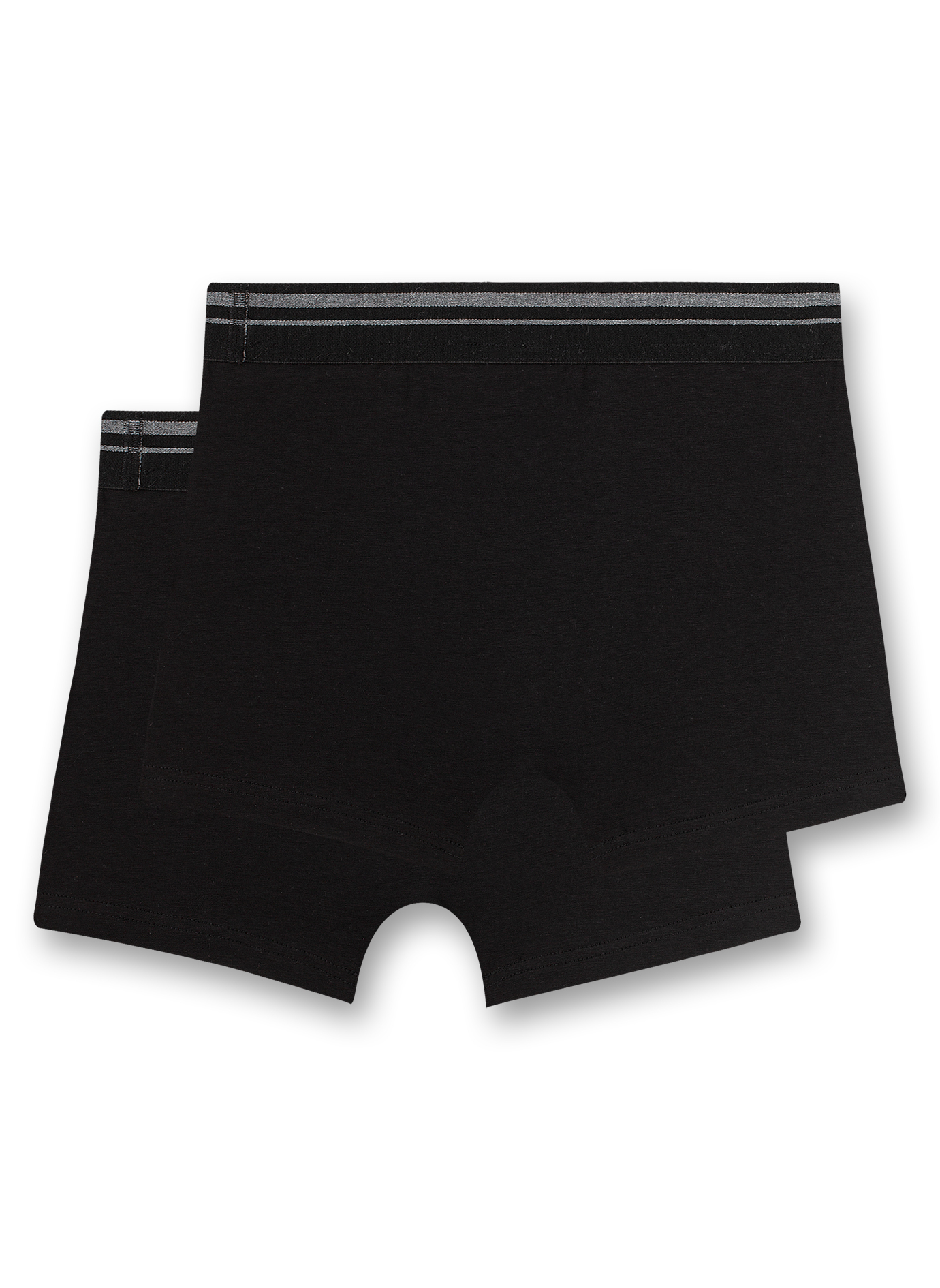 Jungen-Hipshorts (Doppelpack) Schwarz