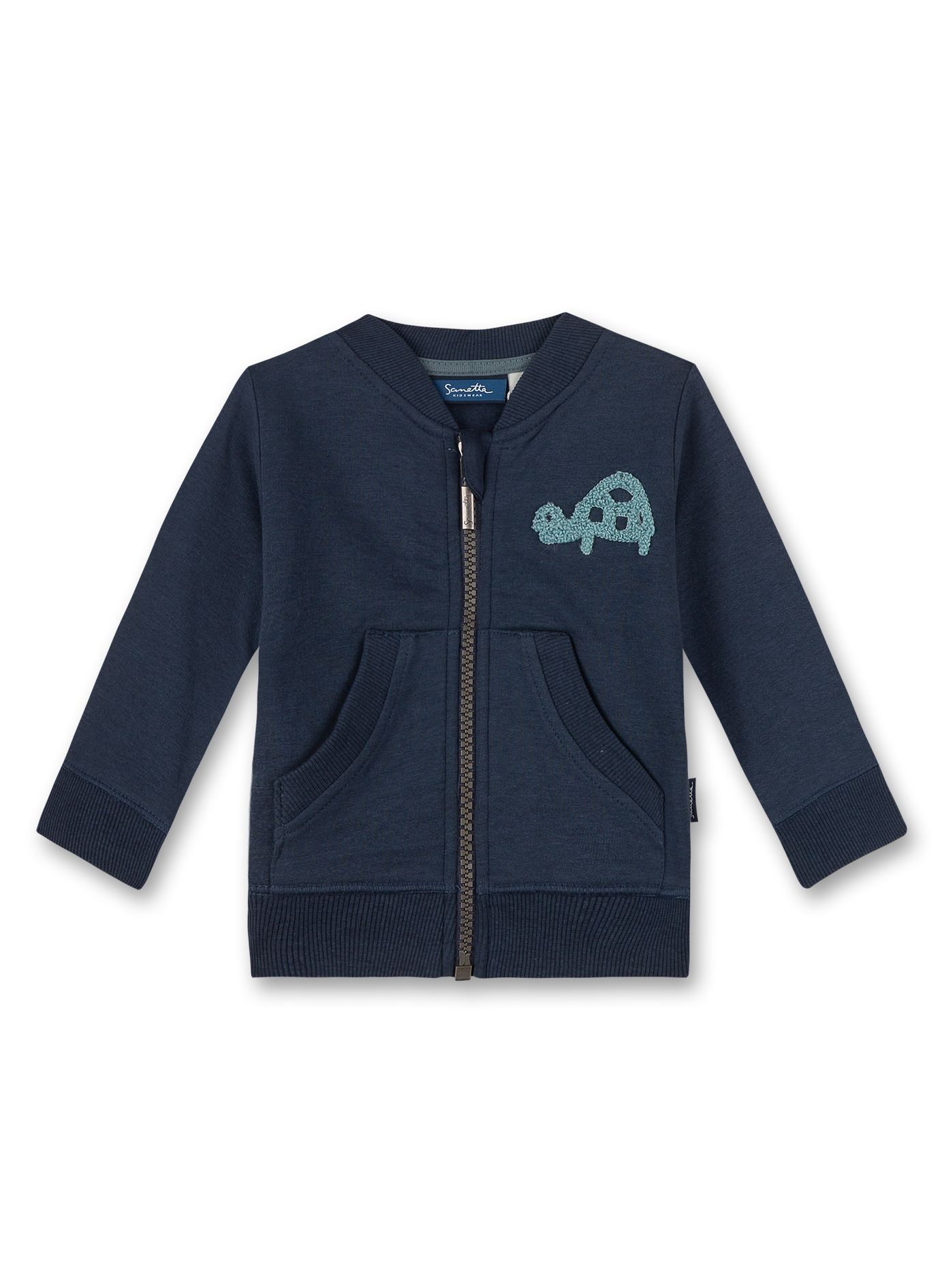 Jungen-Sweatjacke Dunkelblau Turtle