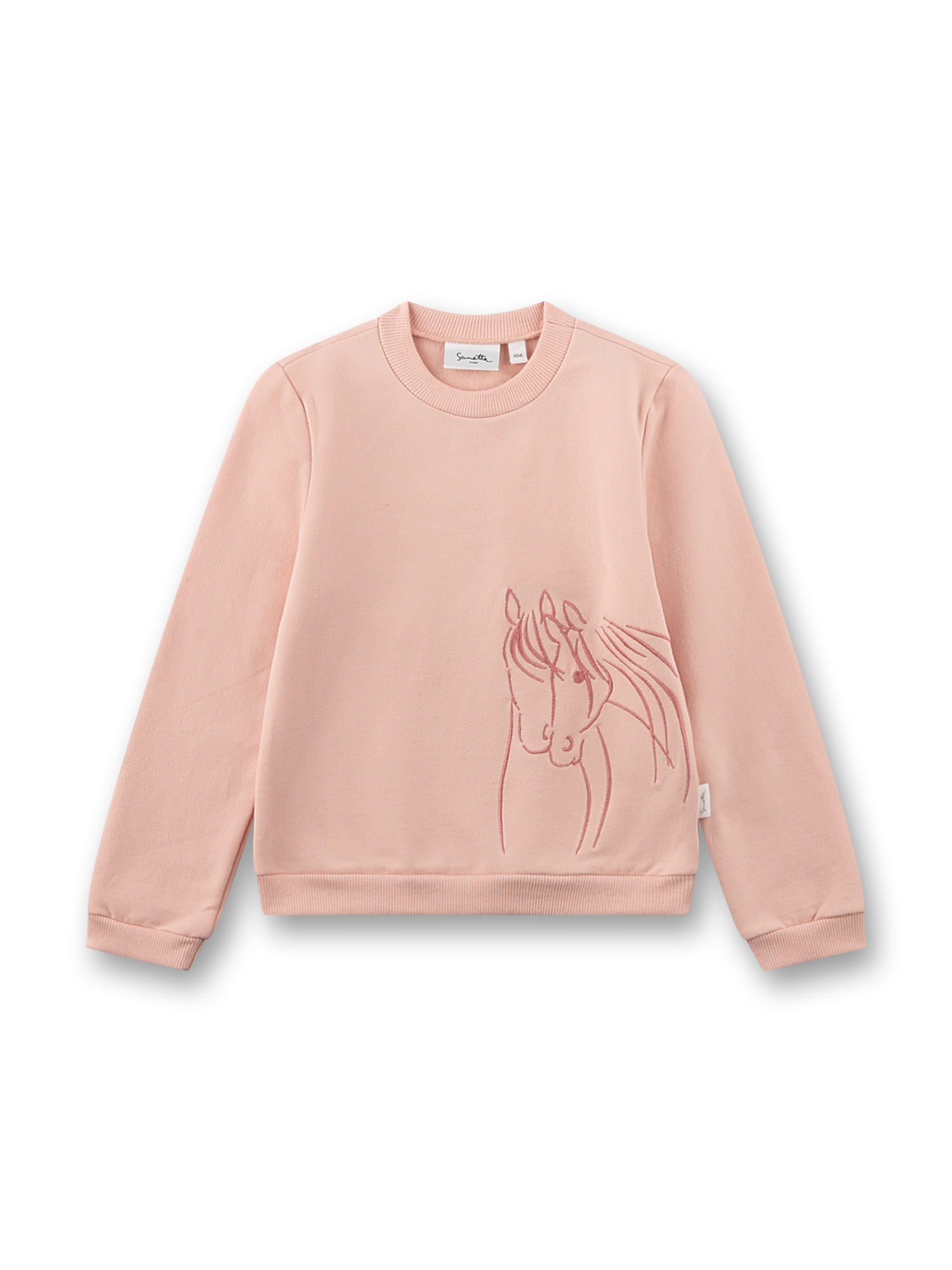 Mädchen-Sweatshirt rosa Pferd