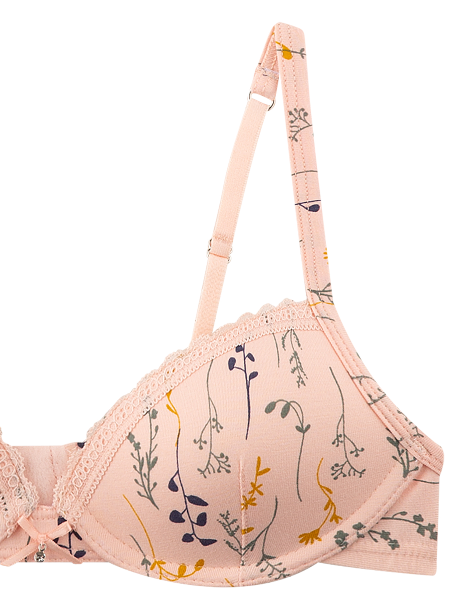 bralette, pink, floral, lace, strap