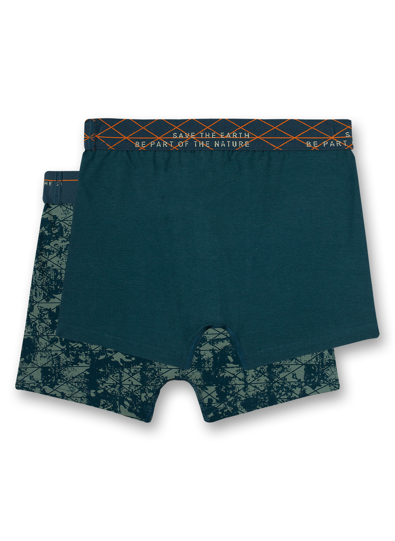 Jungen-Hipshorts (Doppelpack) Grün Camouflage und Blau Wild Adventure