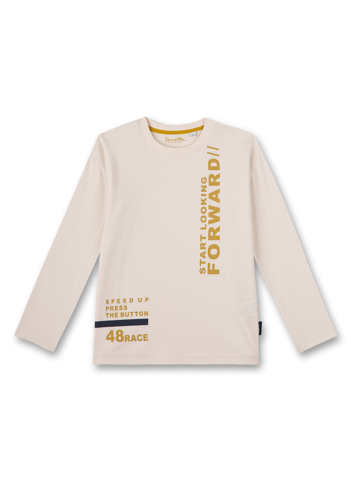 Jungen-Shirt langarm Beige Space Driver