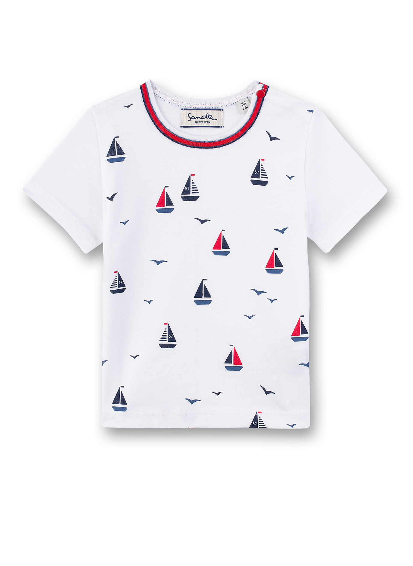 Jungen T-Shirt Weiß Small Sailor