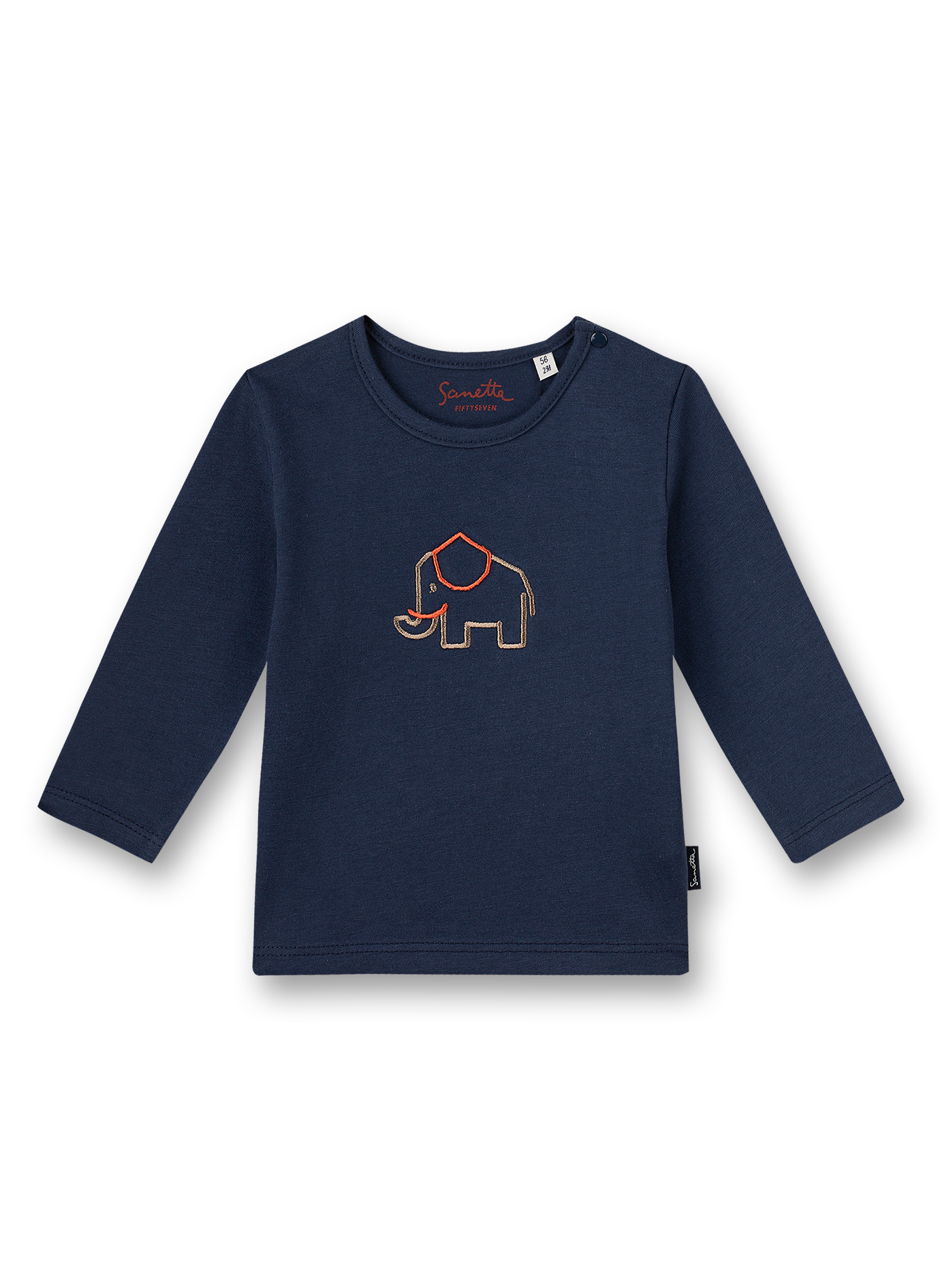 Jungen-Shirt langarm Blau Family Elephant