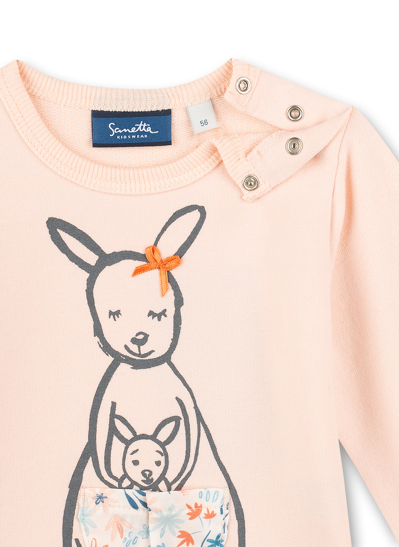 Mädchen-Sweatshirt Rosa Kangaroo