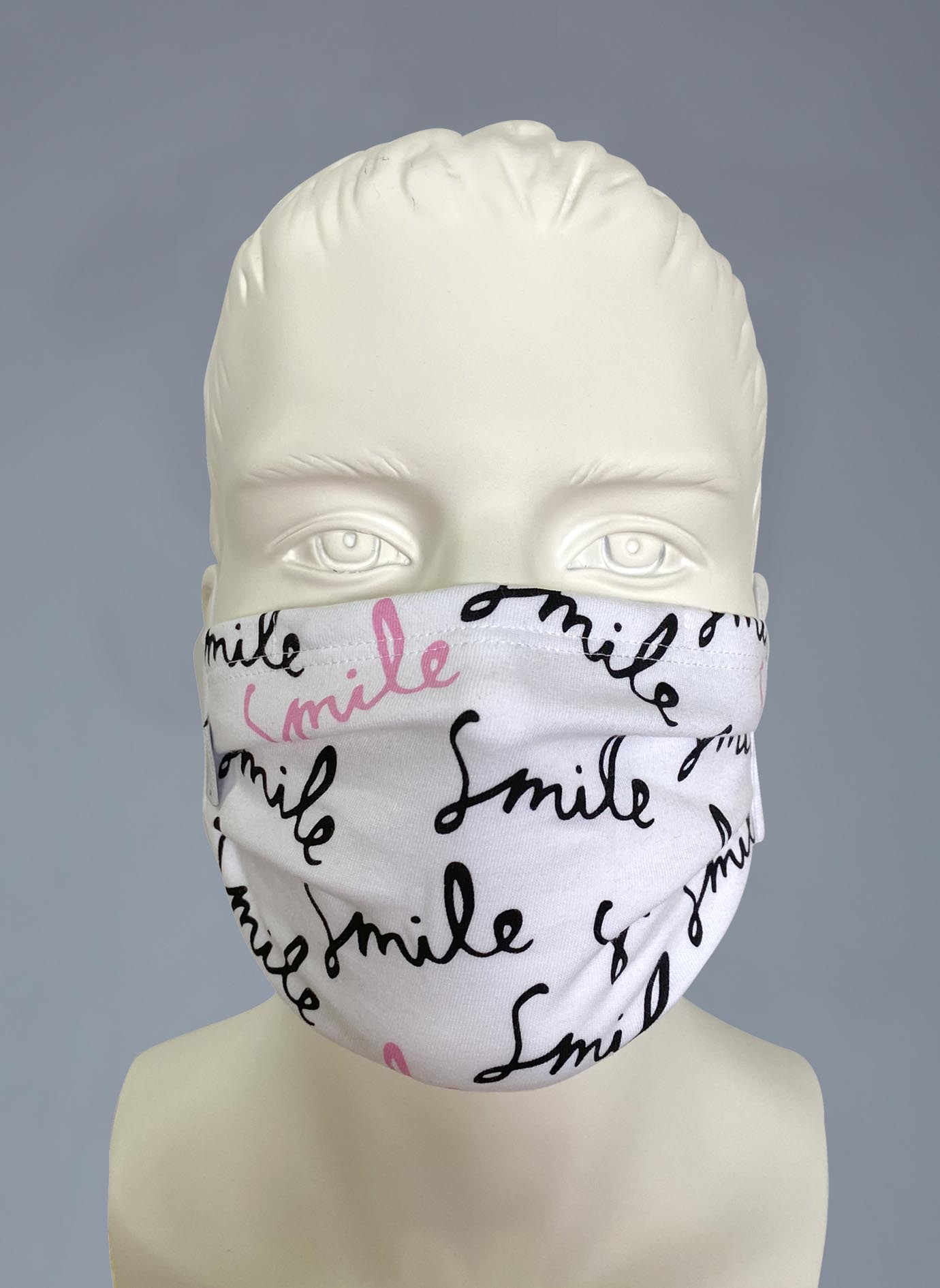 Wiederverwendbare Mund-Nasen-Maske Erwachsene Doppelpack Weiß Smile