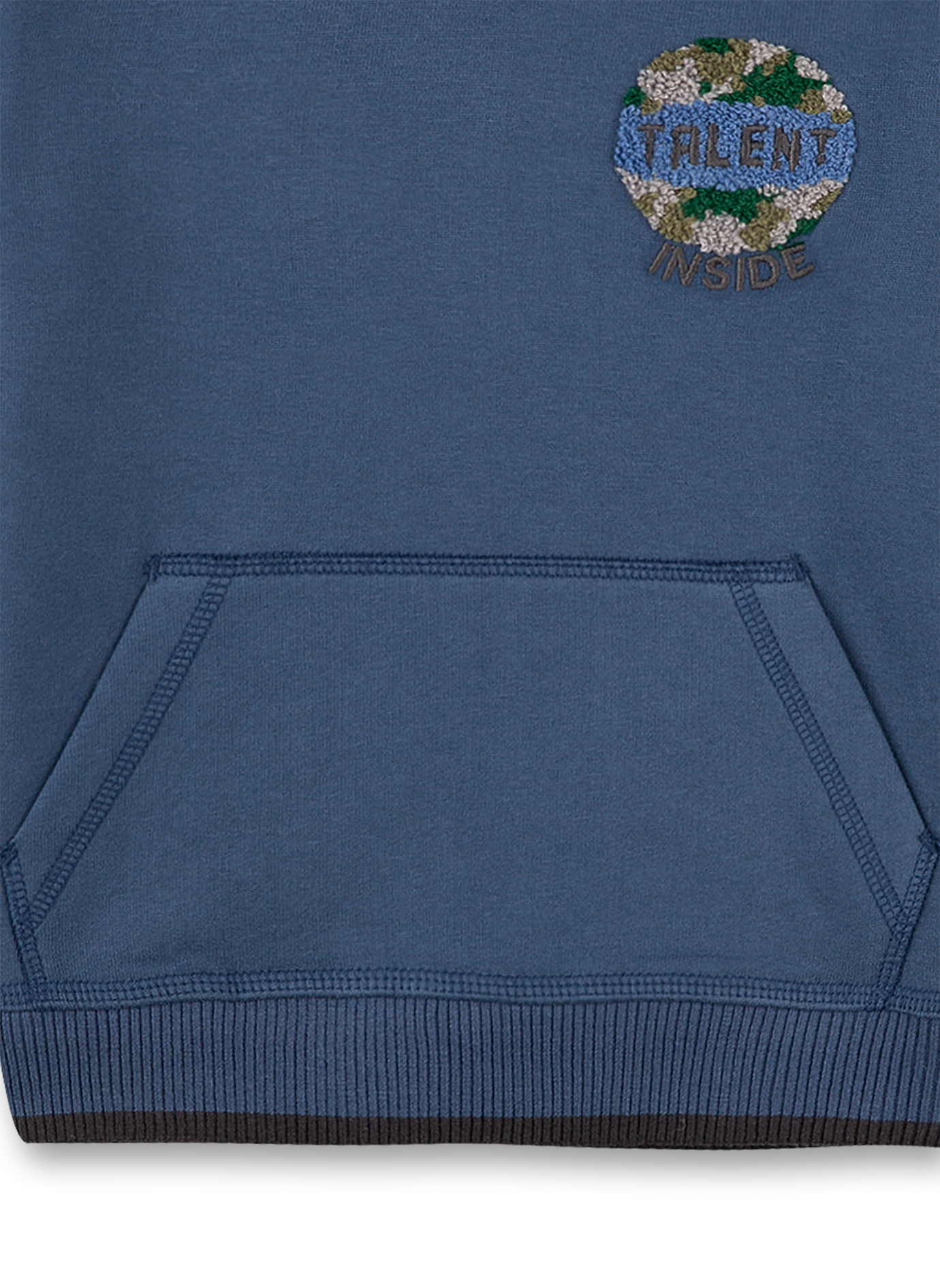 Jungen-Sweatshirt Blau Motocross
