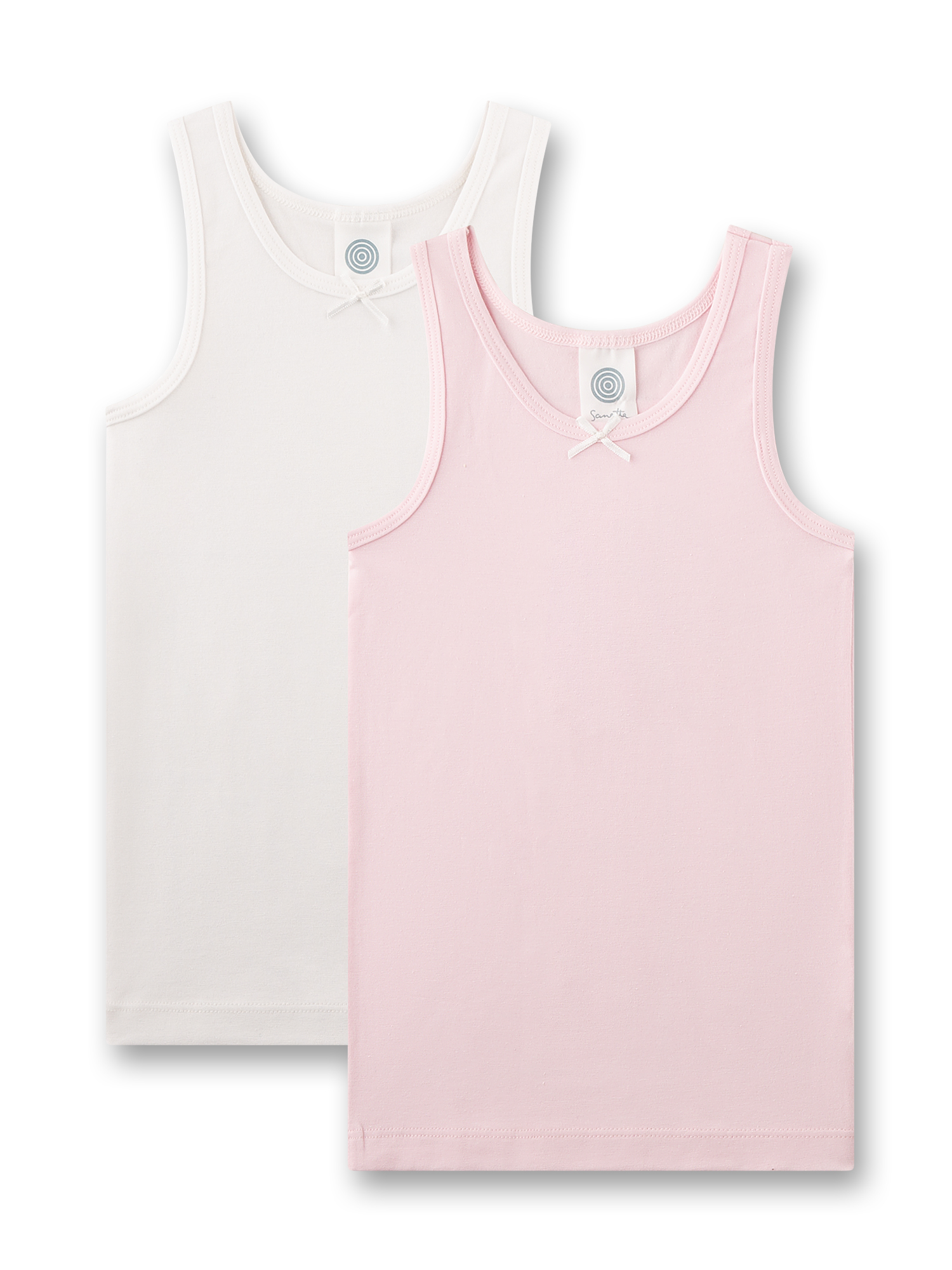 Tanktop, Kinders, Rosa, Weiß, Sommerschnitt