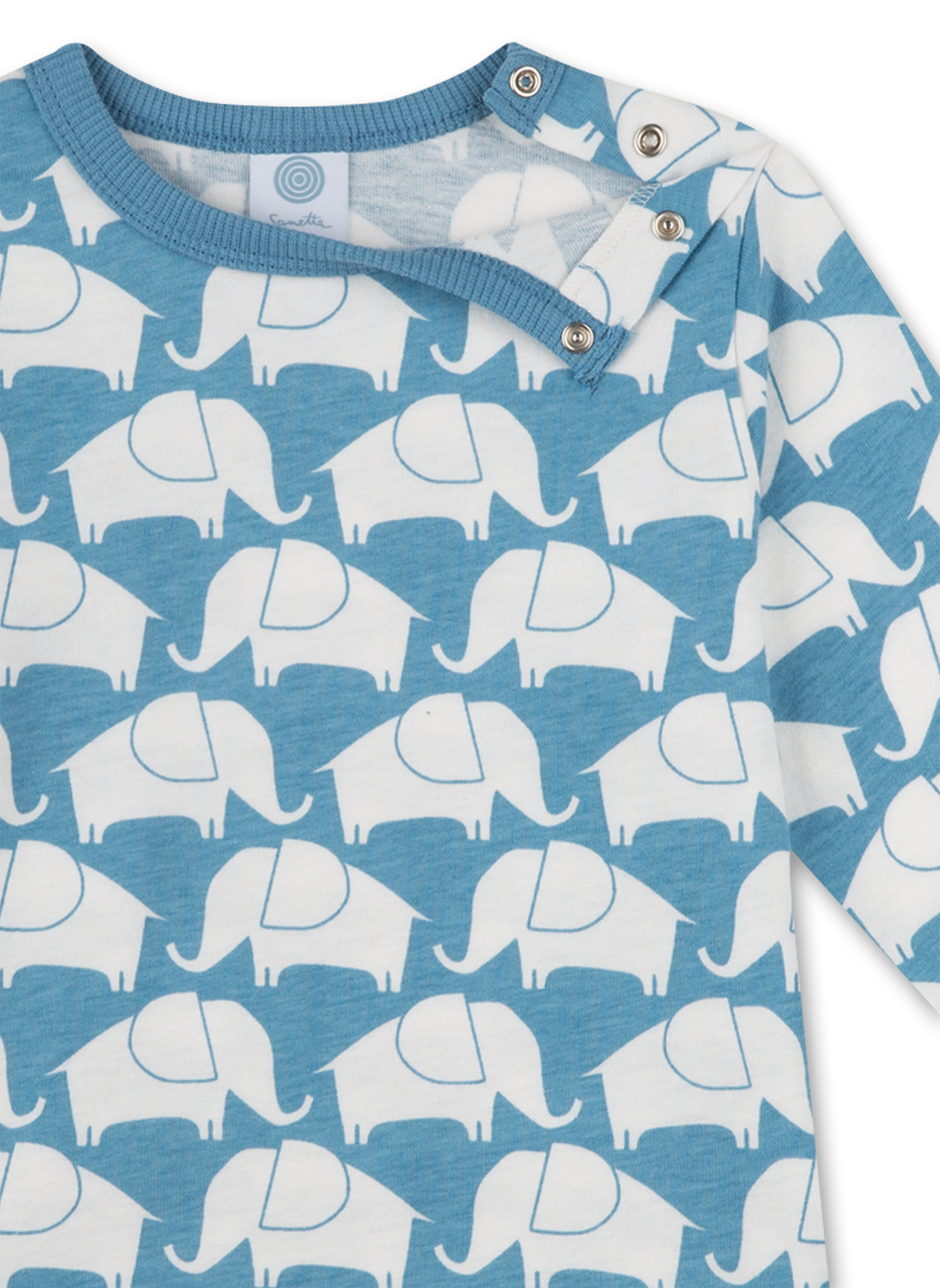 Jungen-Schlafanzug Hellblau Elefant