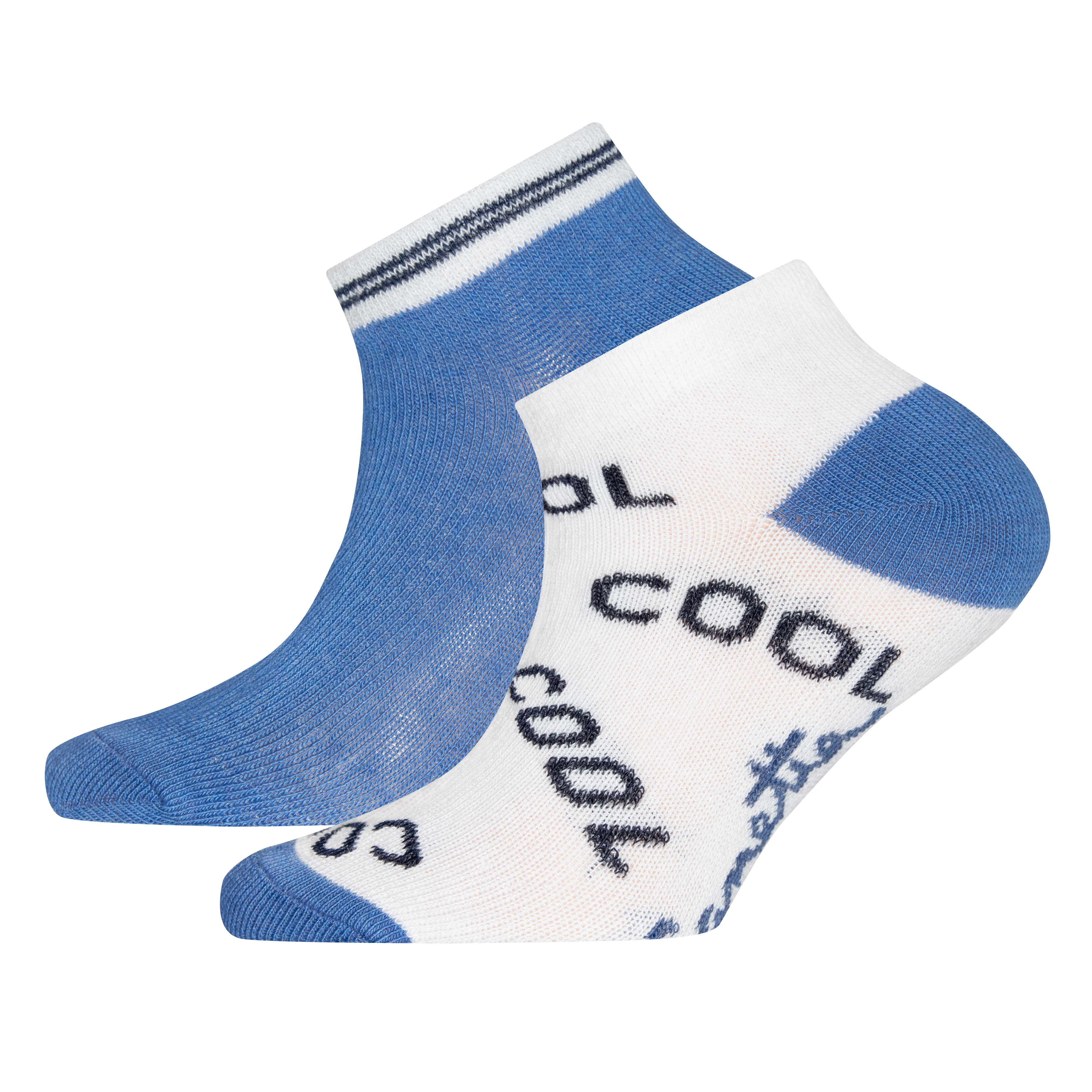 Jungen Sneaker-Socken (Doppelpack) Blau und Weiß