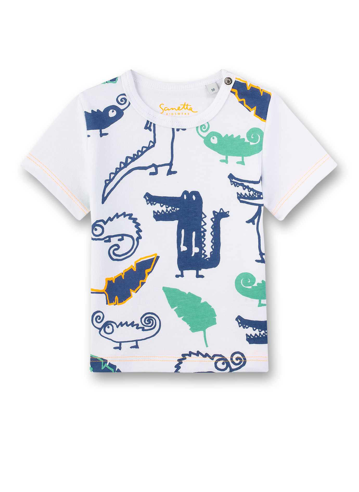 Jungen T-Shirt Weiß Croco and Friends