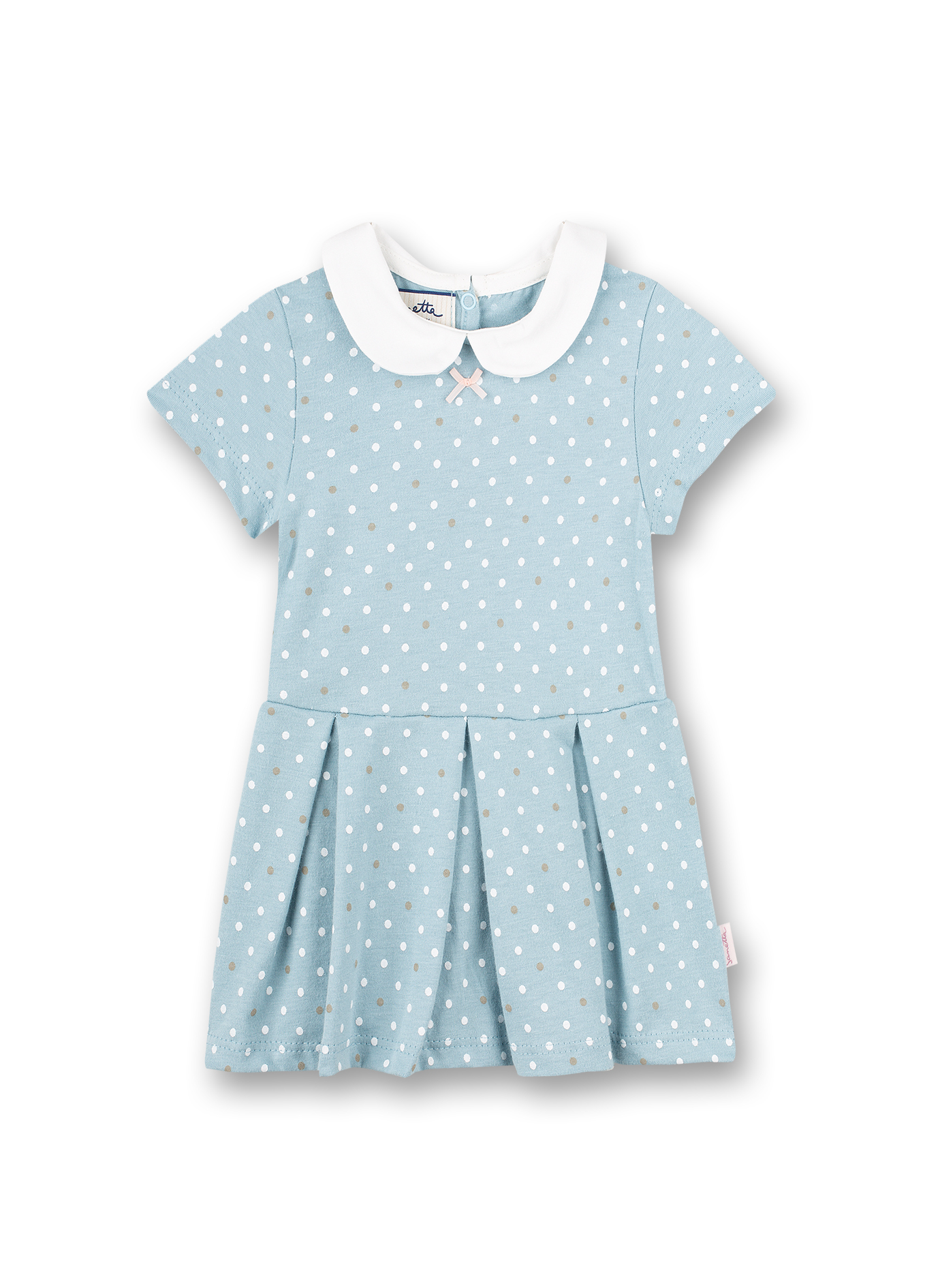 Mädchen-Kleid Hellblau Dots-Allover Fluffy Duckling