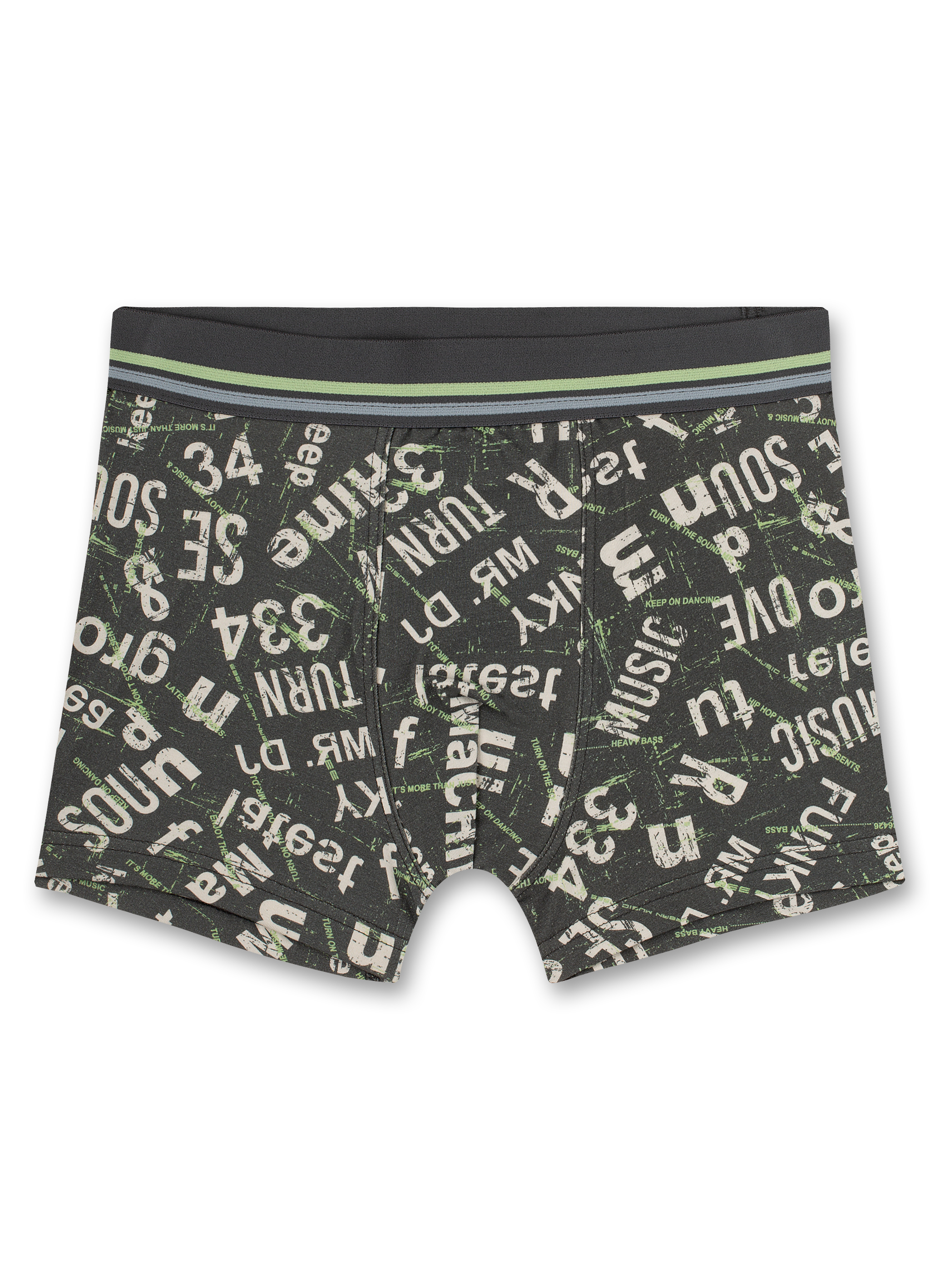 Jungen-Hipshorts (Dreierpack) Grau und Grün