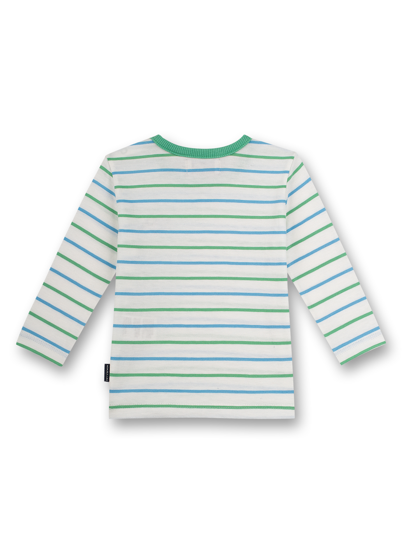 Jungen-Shirt langarm Off-White Ringel Little Whale