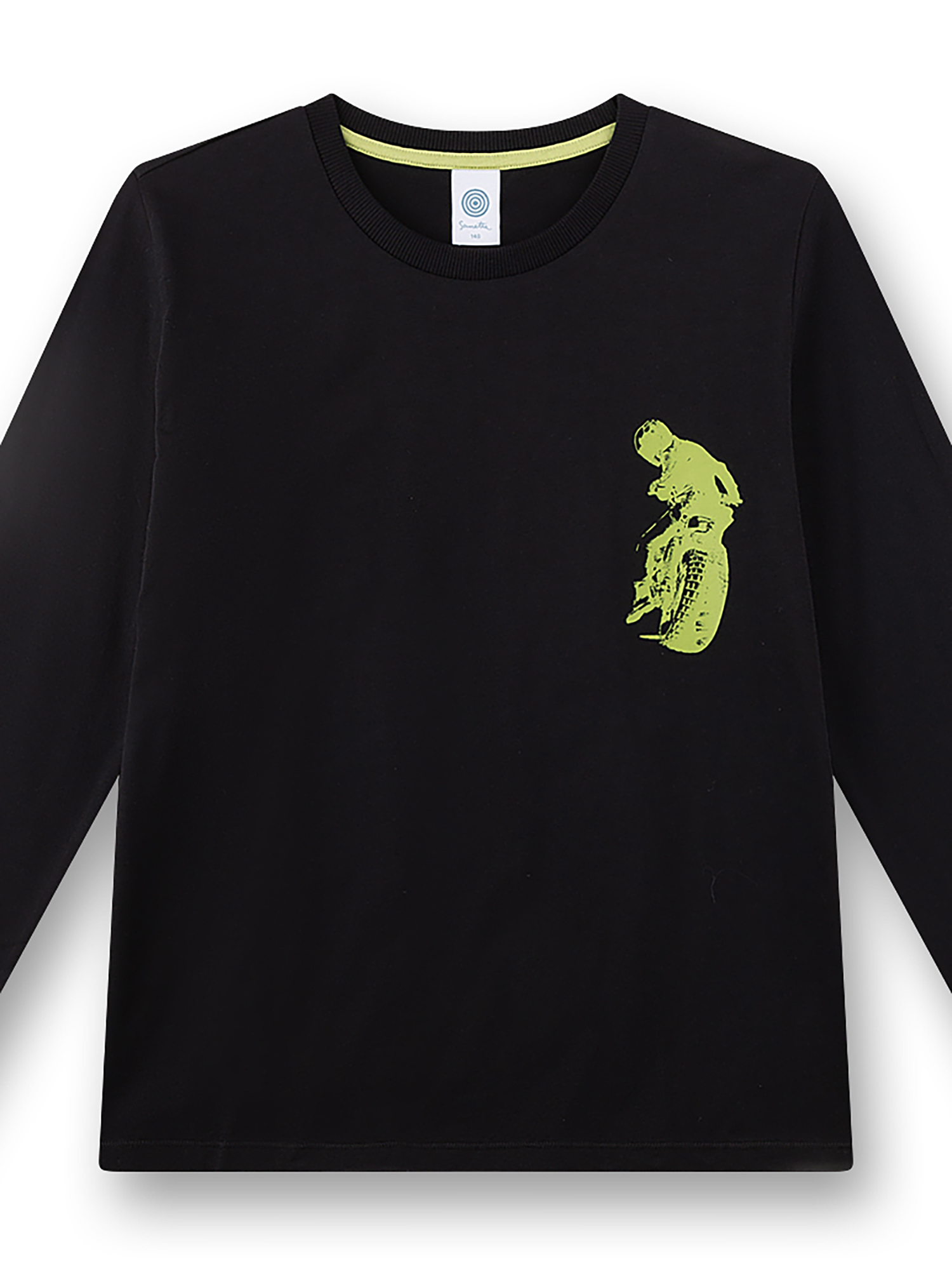 Sweatshirt, Schwarz, Neon Druck, Langarm, Rundhalsausschnitt