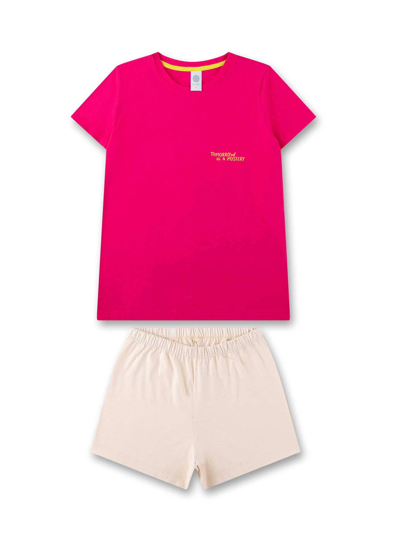 Mädchen-Schlafanzug kurz pink Skater
