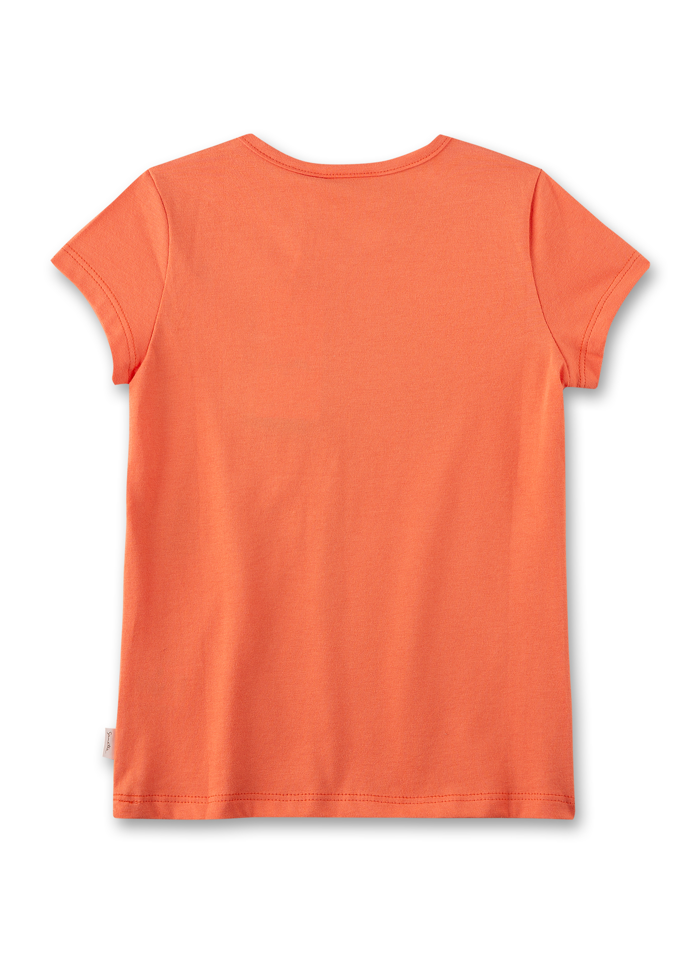 T-Shirt, Kurzarm, Uni-Orange, Kindergröße, Baumwolle