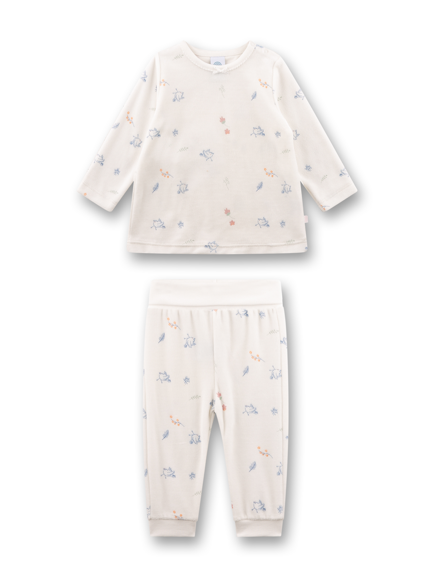 Mädchen-Schlafanzug aus Nicki off-white Birds