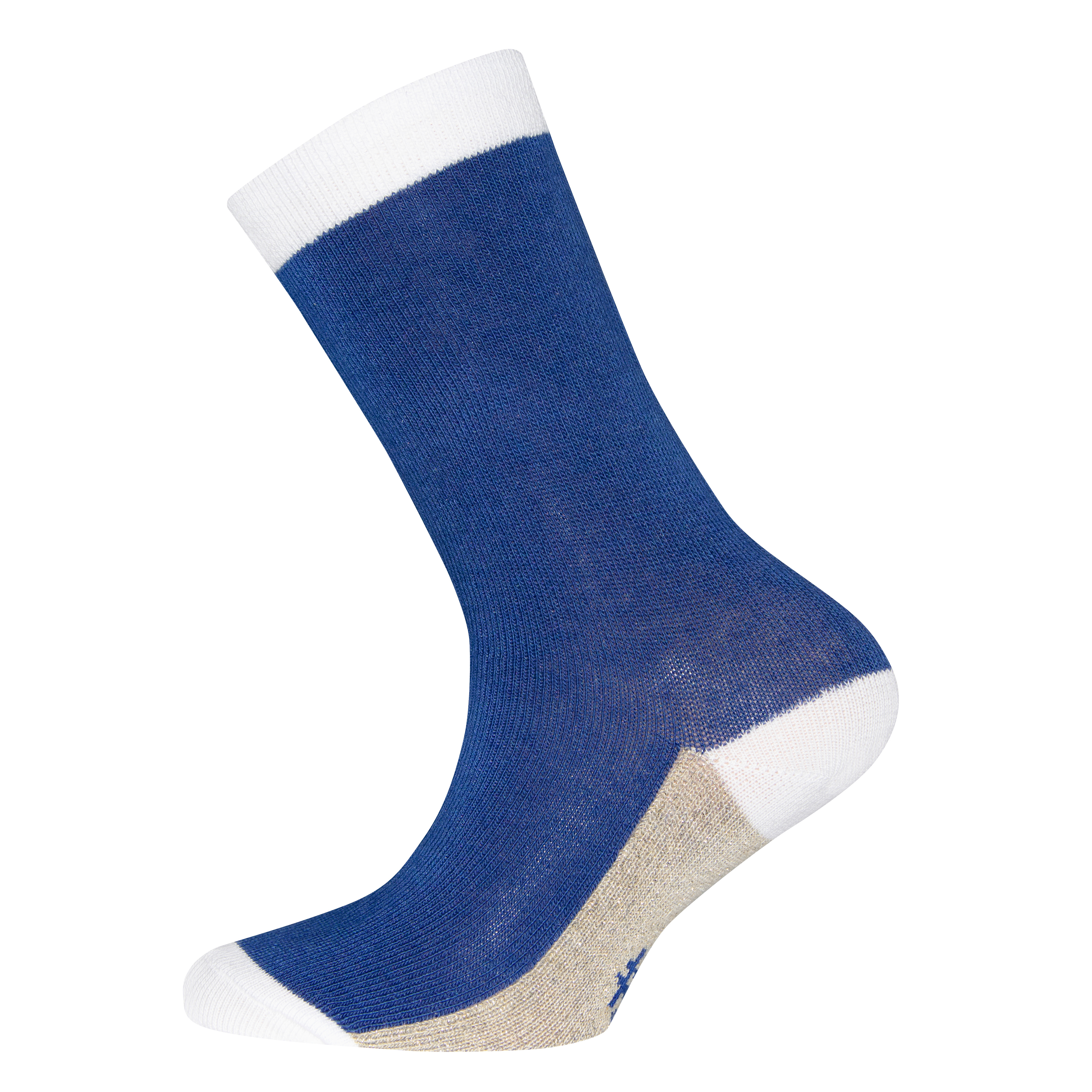 Mädchen-Socken (Doppelpack) Blau und Punkte