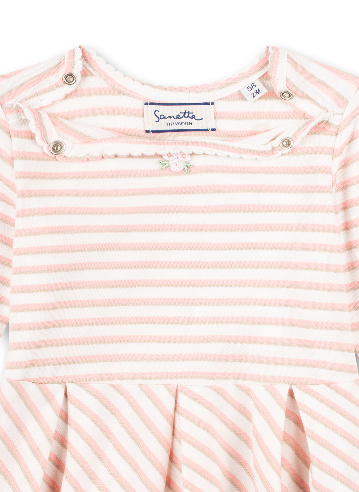 Mädchen-Kleid Off-White Ringel Honey Bee