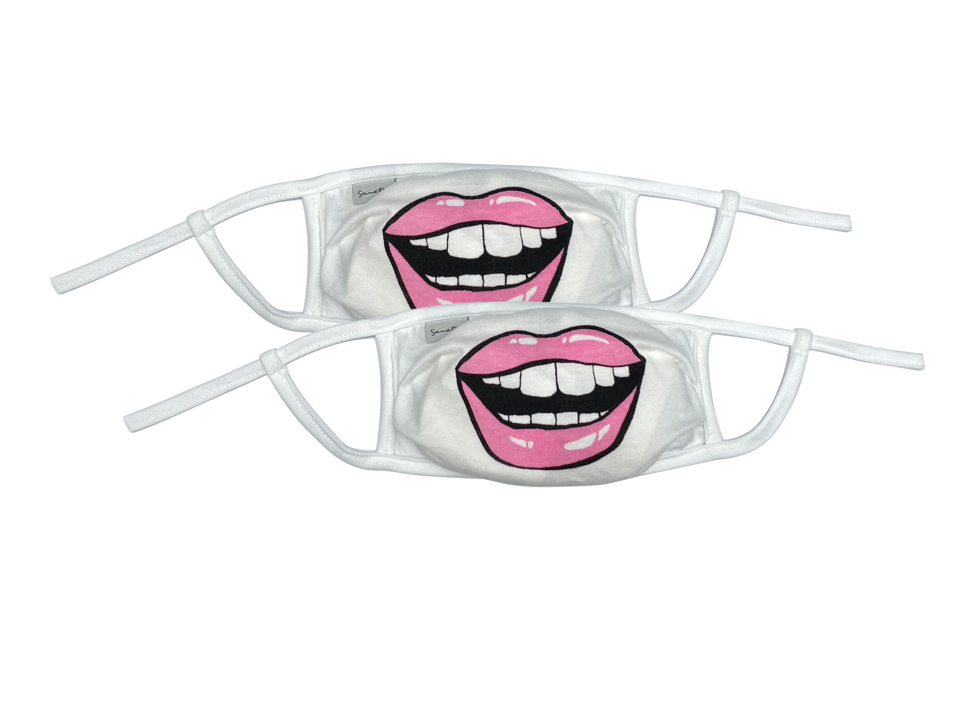 Wiederverwendbare Mund-Nasen-Maske Mädchen Doppelpack Mund Weiß